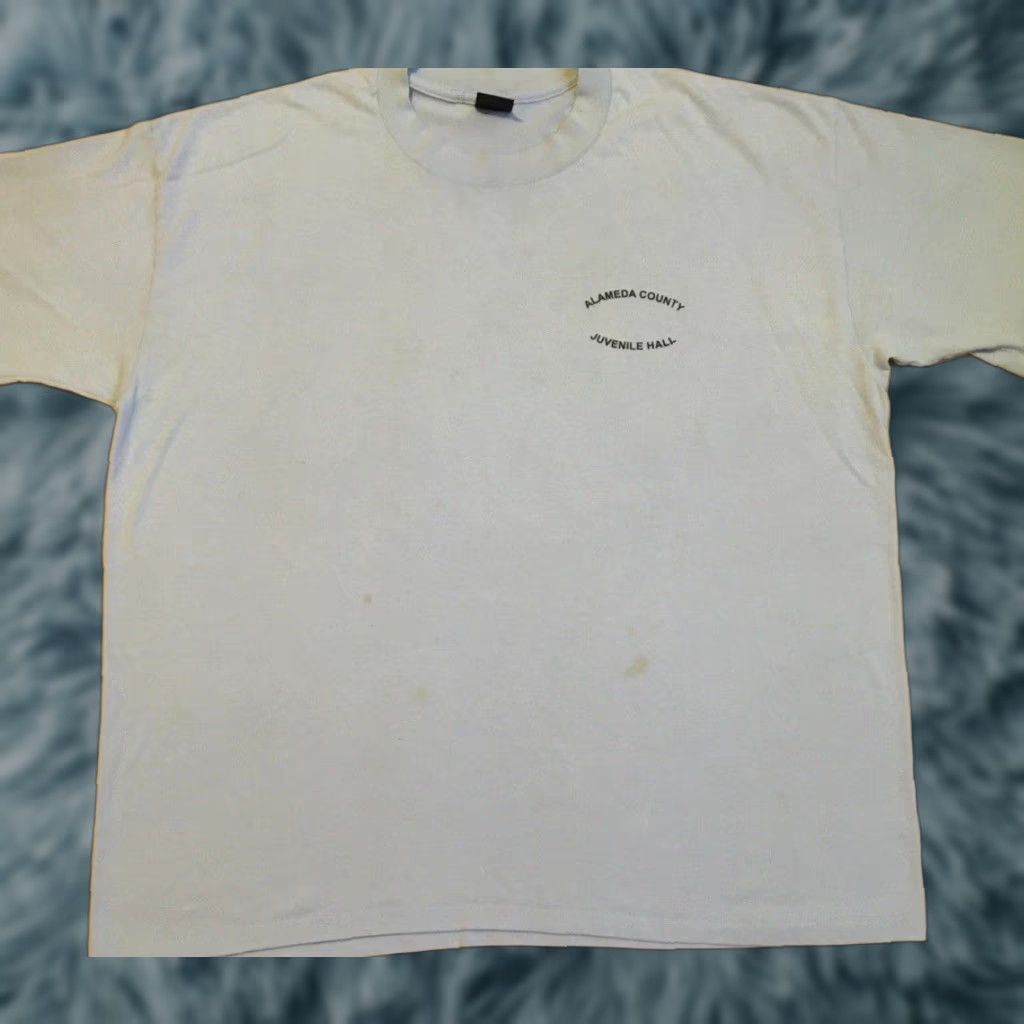 Vintage VINTAGE Alameda County Juvenile Hall Faded Inmate Shirt 3XL Blue Distressed 90s Grunge Prisoner USA Jail T-Shirt Mens Size US XXL / EU 58 / 5 - 1 Thumbnail