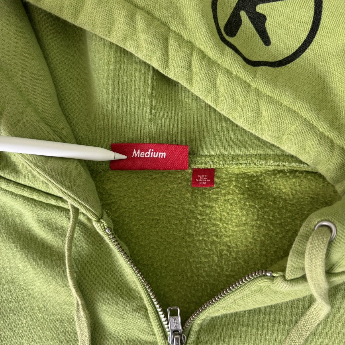 Supreme APHEX TWIN ZIP UP HOODIE - LIME Size US M / EU 48-50 / 2 - 7 Thumbnail