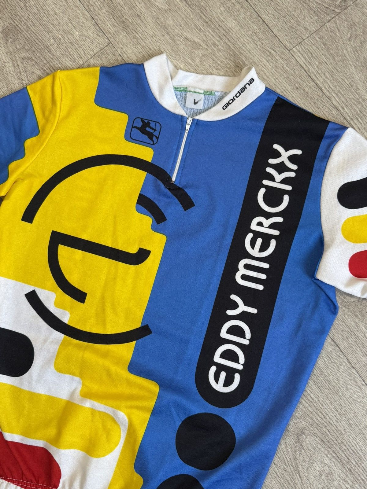 Bicycle 🔷Vintage Giordana Eddy Merckx Cycling Jersey (Italy) 80s🔷 Size US XL / EU 56 / 4 - 2 Thumbnail