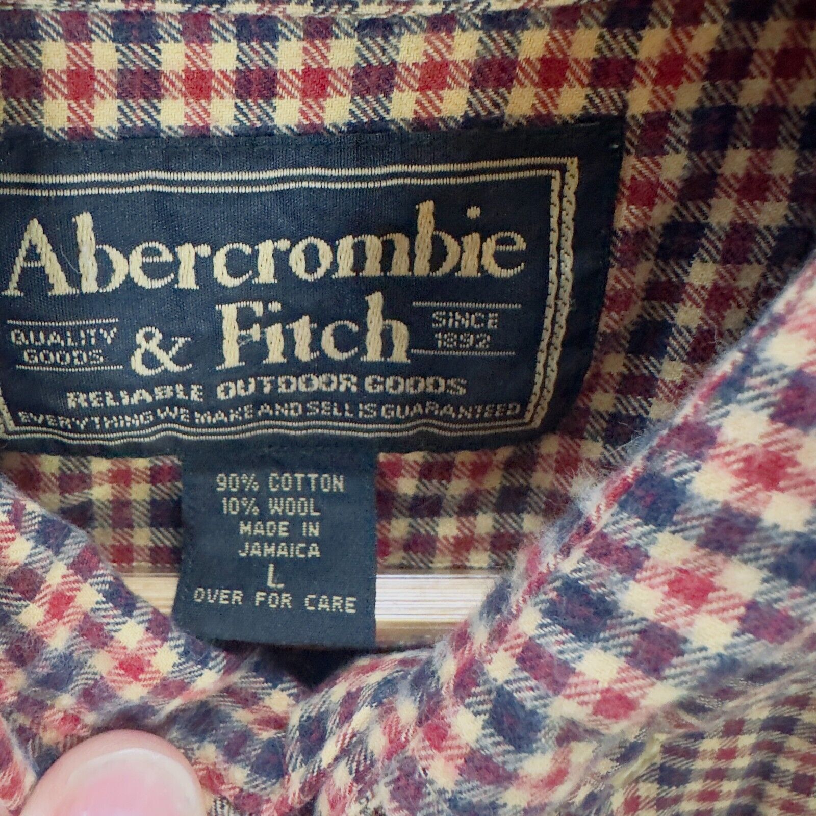 Abercrombie & Fitch Vtg Abercrombie Fitch Flannel Men L Button Up Baggy 90s Size US L / EU 52-54 / 3 - 6 Thumbnail