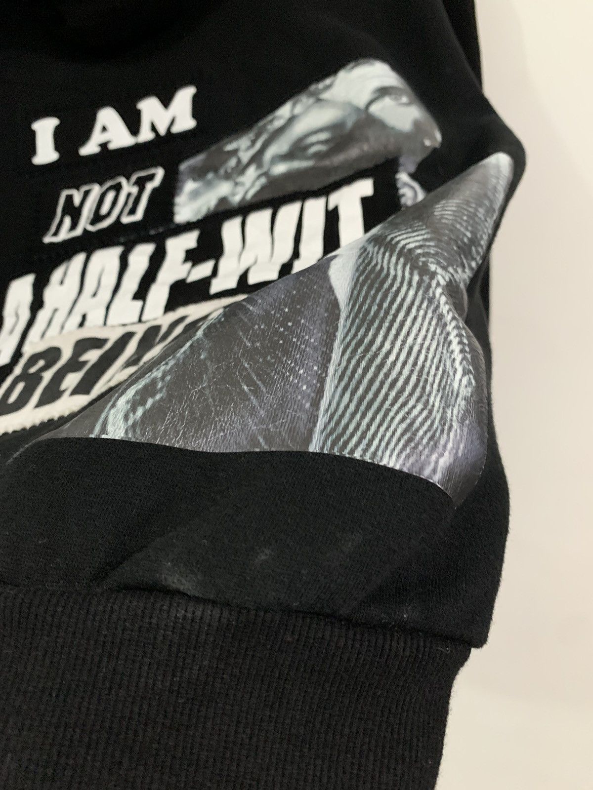 Japanese Brand I Am Not A Half-Wit Being Hoodie Black Patches Size US L / EU 52-54 / 3 - 6 Thumbnail
