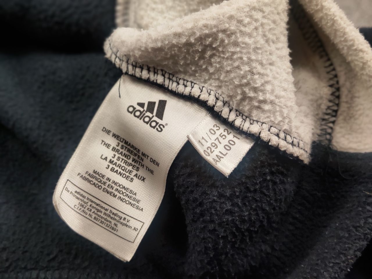 Adidas Vintage Adidas x Real Madrid Logo Zip Fleece Pullover Size US XL / EU 56 / 4 - 16 Thumbnail