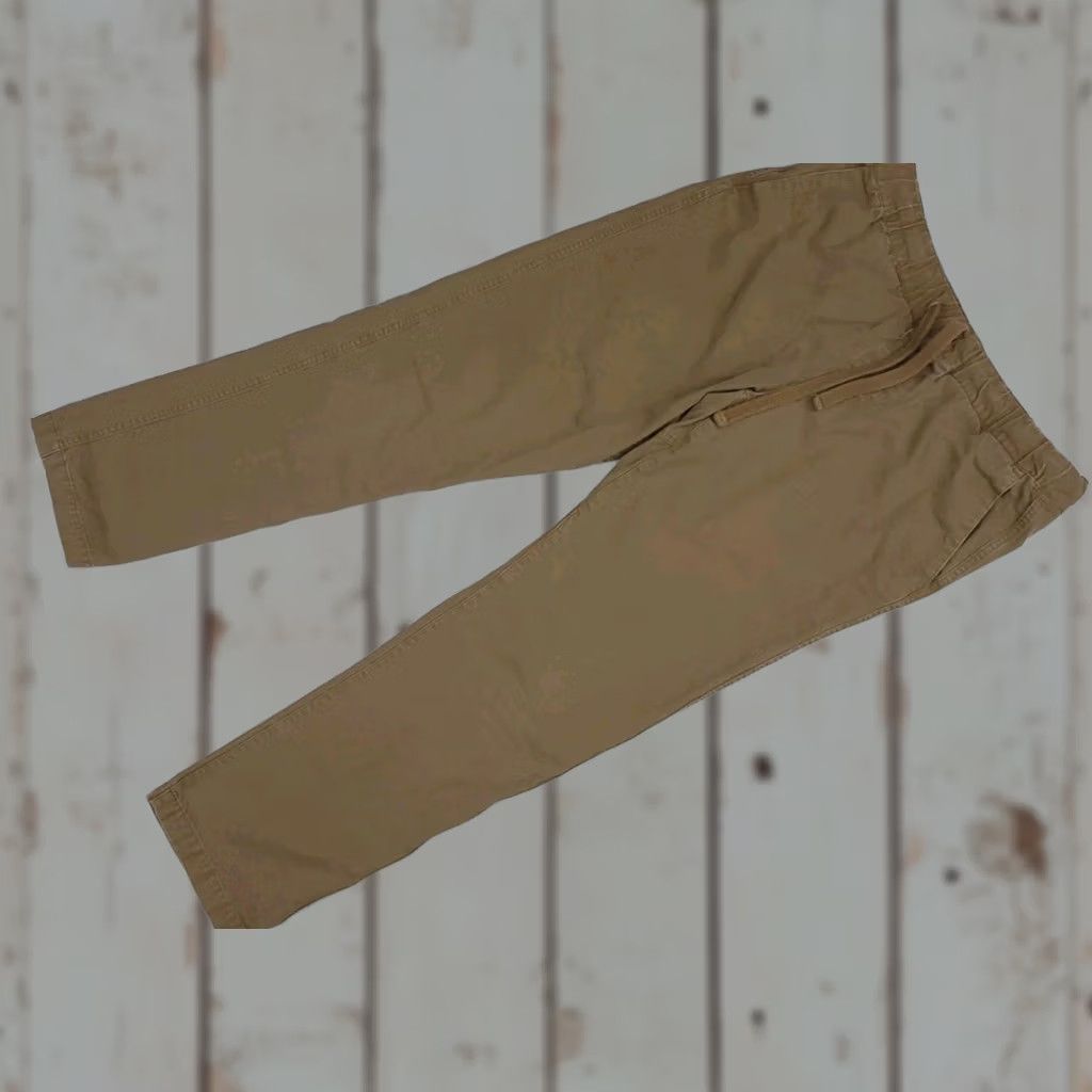 Obey VINTAGE Obey Worldwide Mfg Tan Traveler Pants Elastic Waist Straight Chino USA Sz M Worn Men Pants Travel USA 90s Mens Size US 31 - 1 Thumbnail