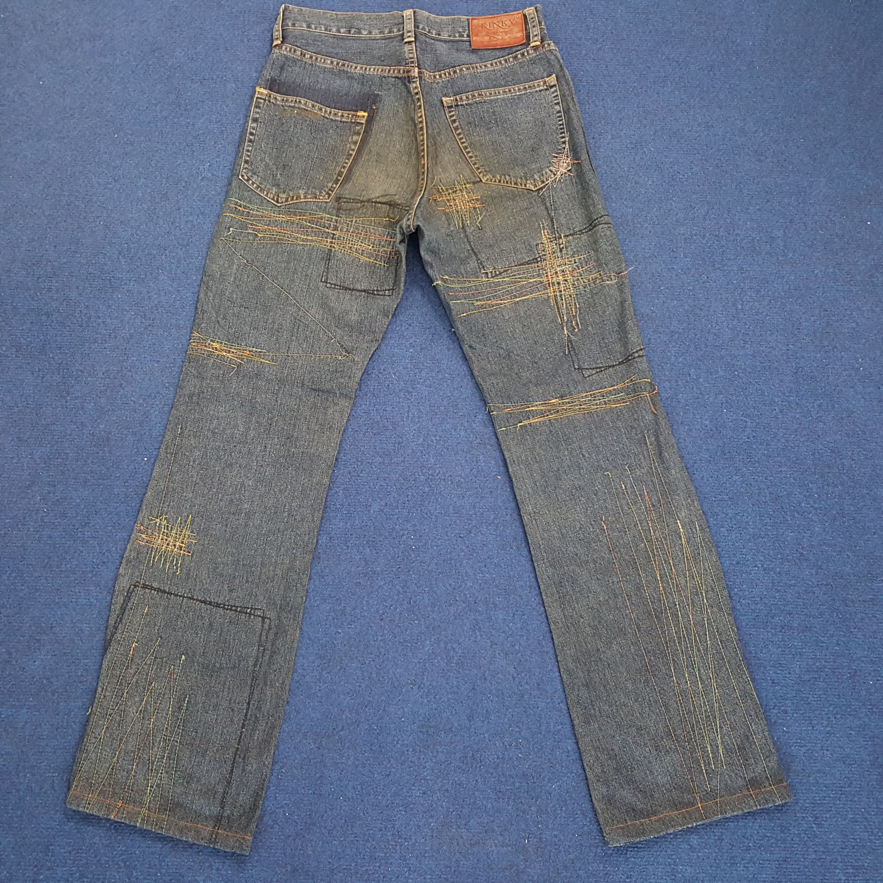 Hysteric Glamour HYSTERIC GLAMOUR Kinky Scratch Stitching Distressed Jeans Size US 28 / EU 44 - 1 Thumbnail