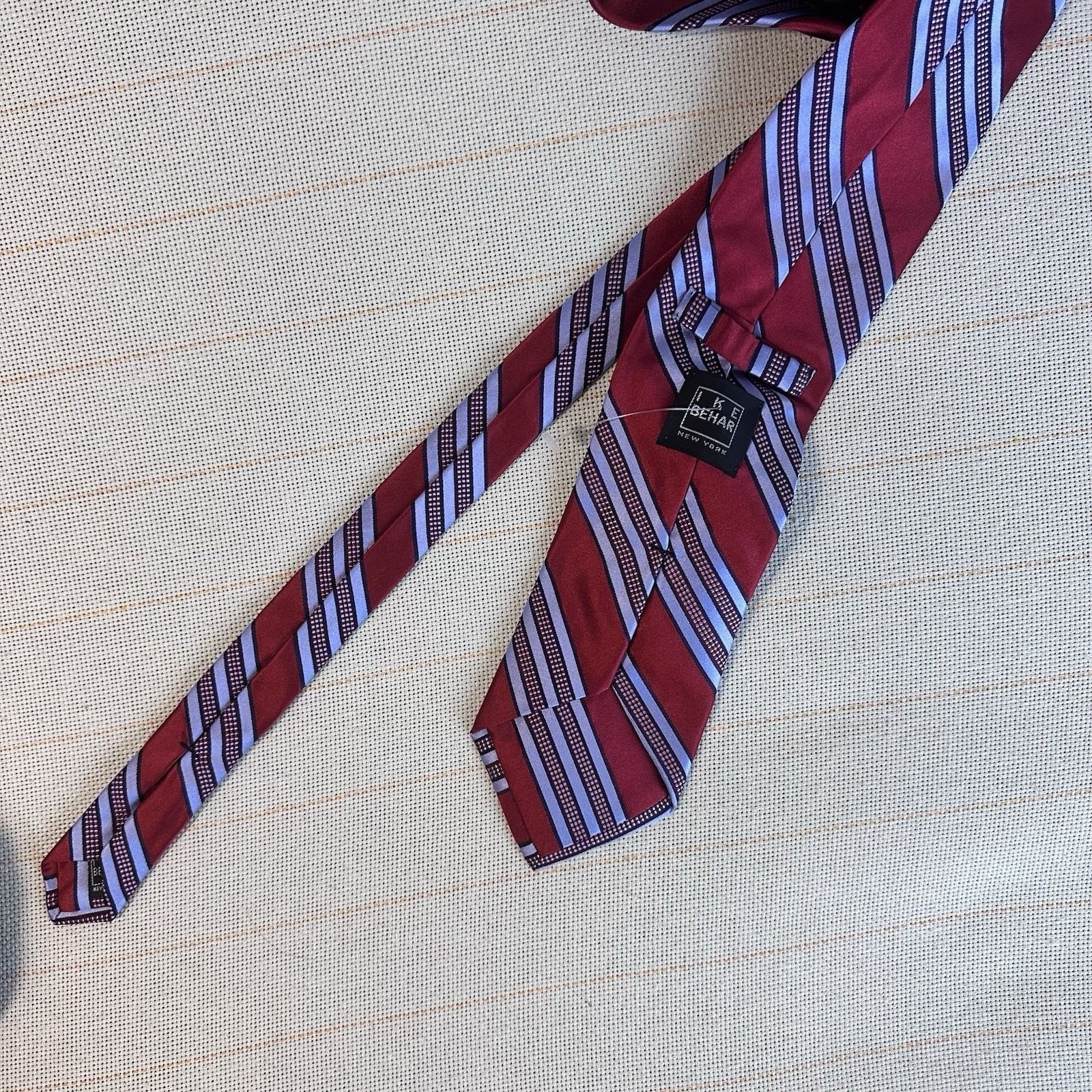 Ike Behar Ike Behar for Neiman Marcus Red White Blue Necktie Tie Silk Size ONE SIZE - 5 Thumbnail