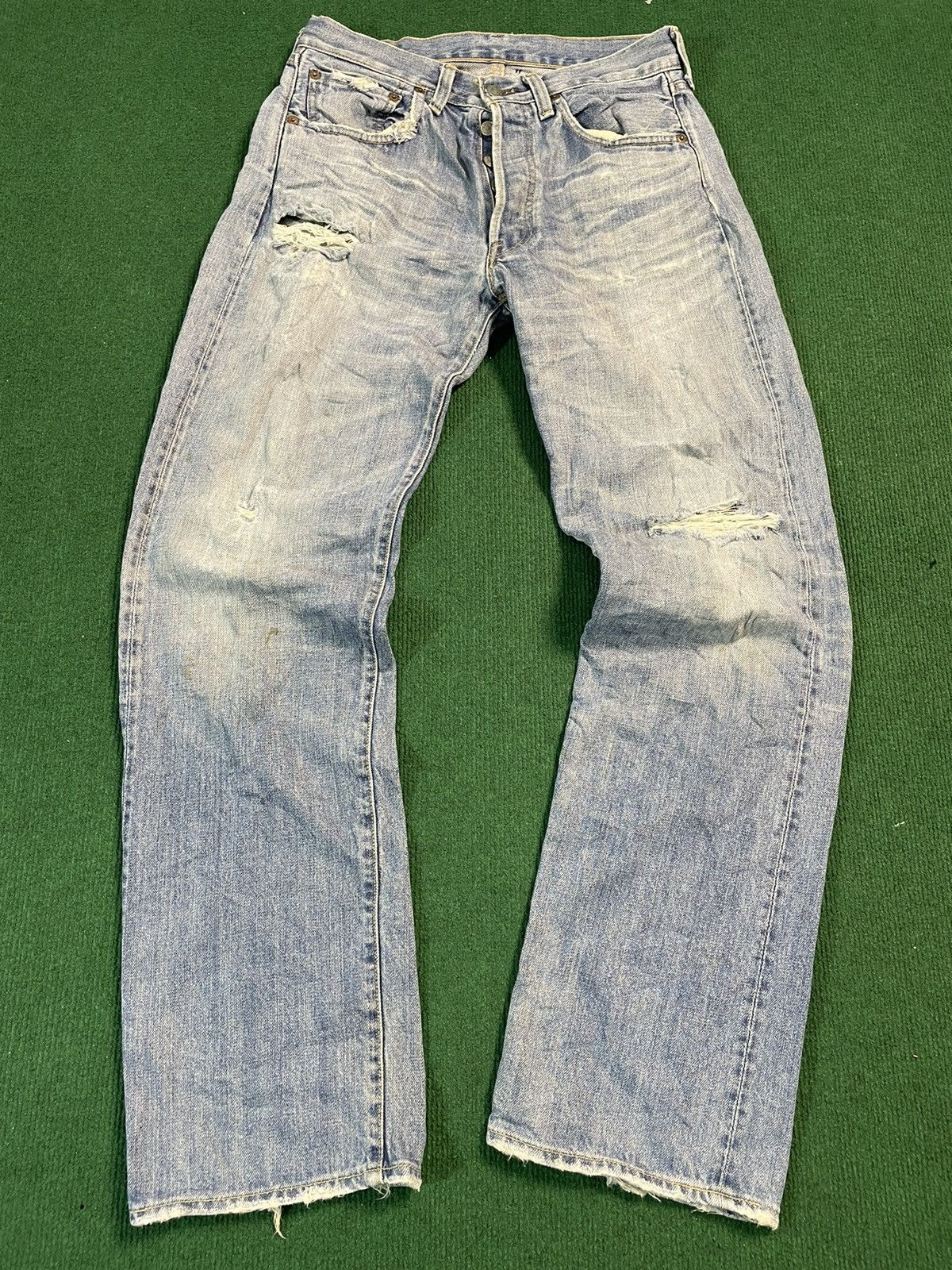 Levi's Levis Vintage Distressed Big E Selvage Japan Size US 31 - 3 Thumbnail