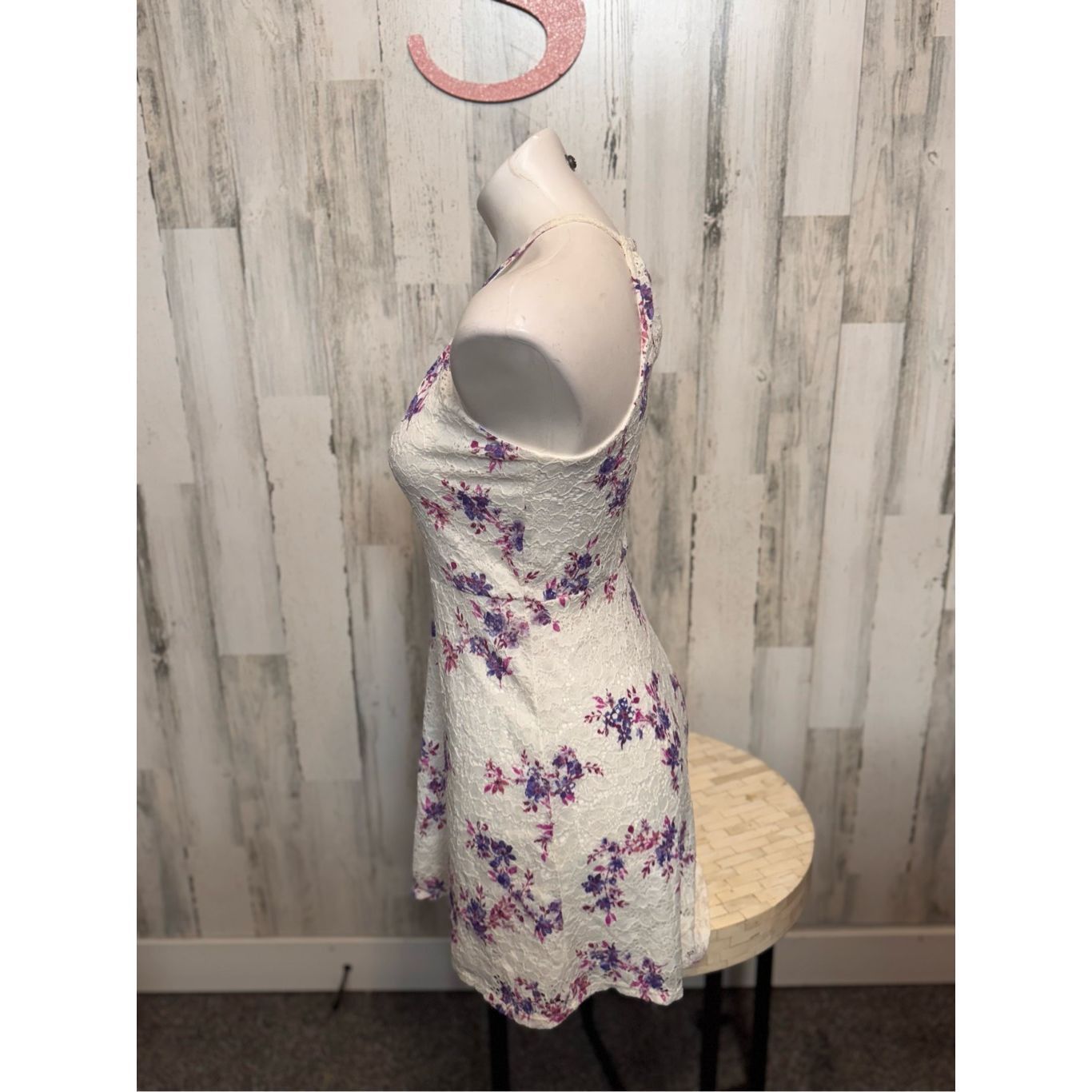 Other Candie’s White Floral Lace Halter Dress XS Size XS / US 0-2 / IT 36-38 - 5 Thumbnail