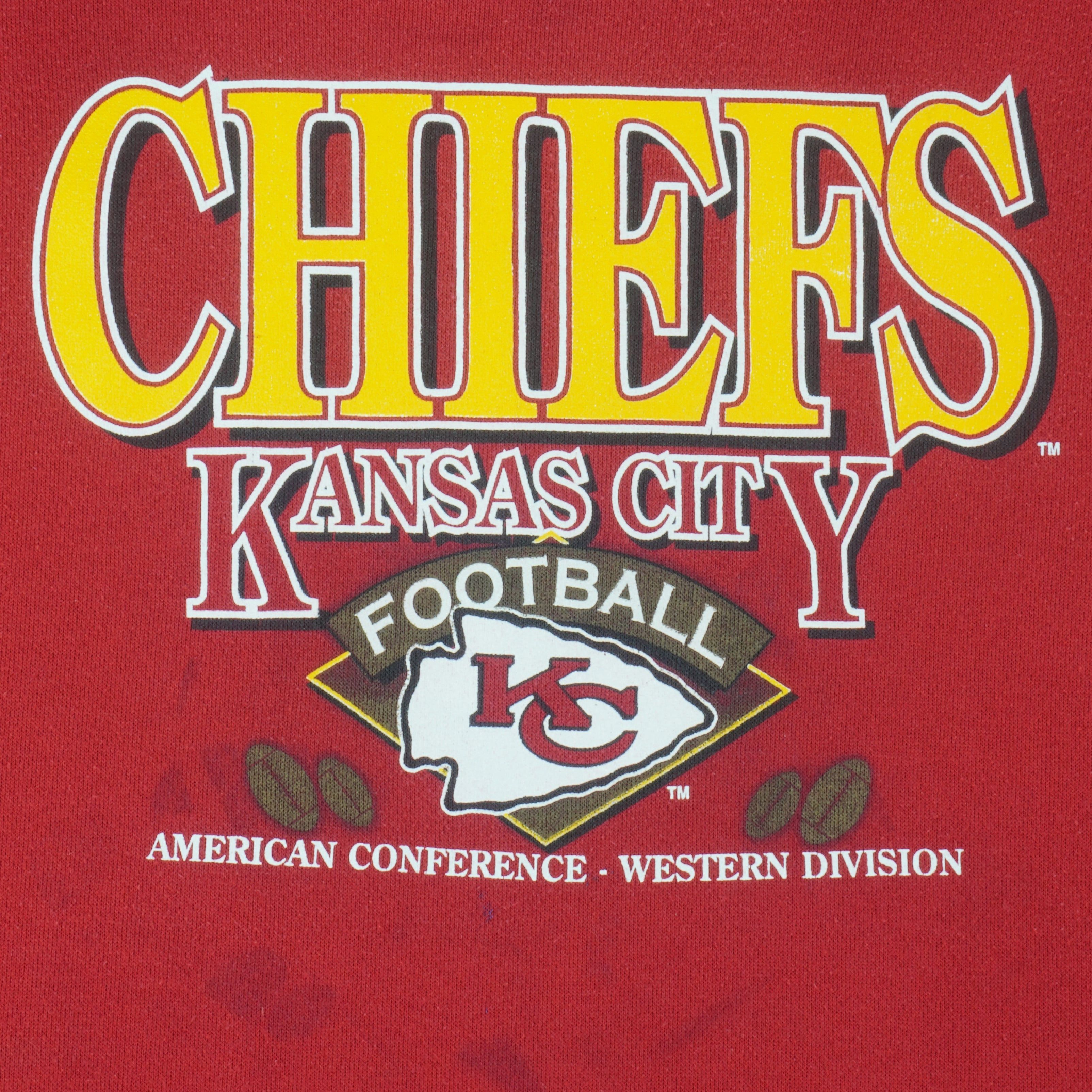 NFL (Spectator) - Kansas City Chiefs Crew Neck Sweatshirt 1990s Size US L / EU 52-54 / 3 - 4 Thumbnail