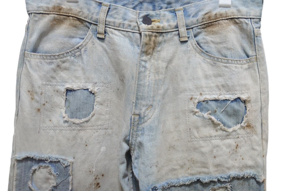 N.Hoolywood N.HOOLYWOOD Trompe L'oeil Patchwork Denim Jeans Size US 31 - 3 Thumbnail