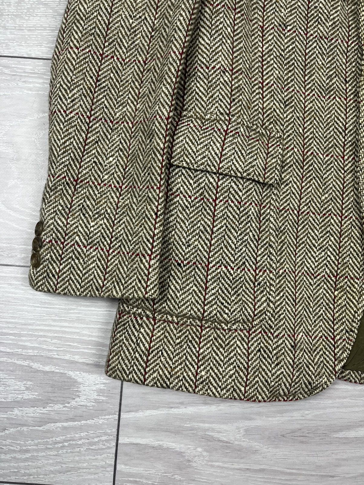 Burberry Burberrys Vintage 80s Irish Tweed Blazer Jacket Size 40R - 6 Thumbnail