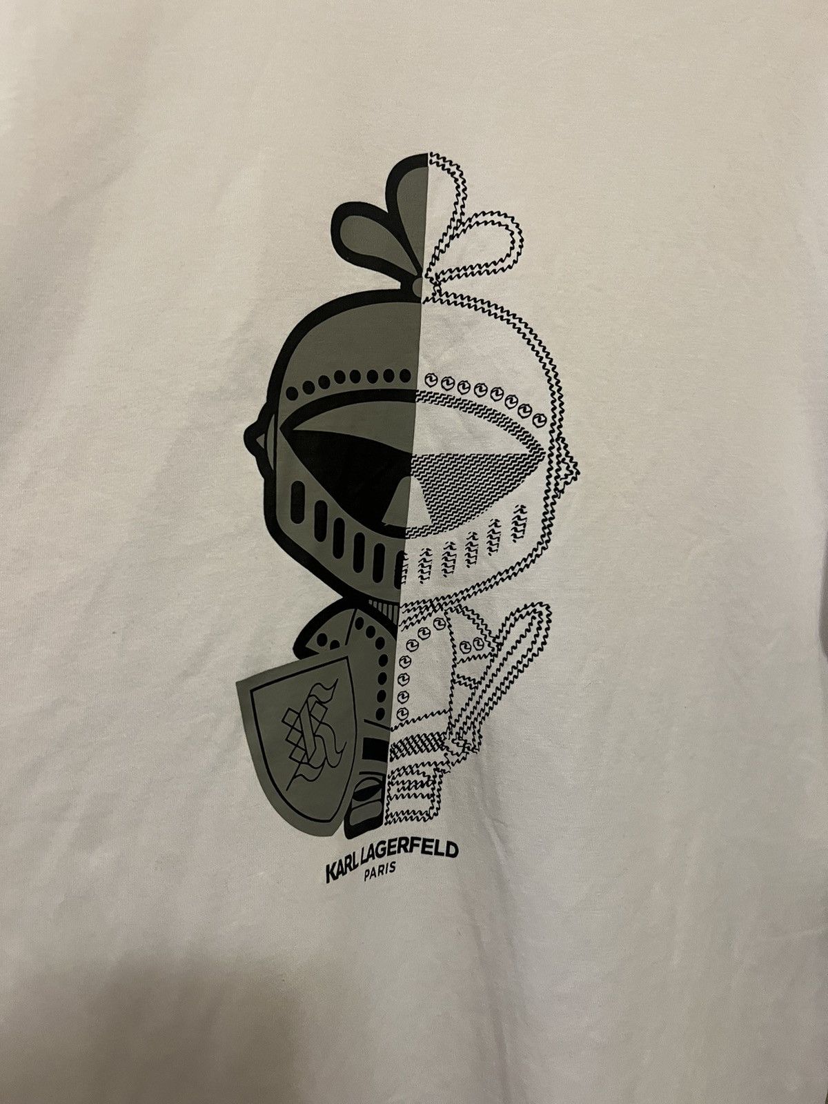 Karl Lagerfeld Karl Lagerfeld Paris White T-Shirt Size US M / EU 48-50 / 2 - 2 Thumbnail