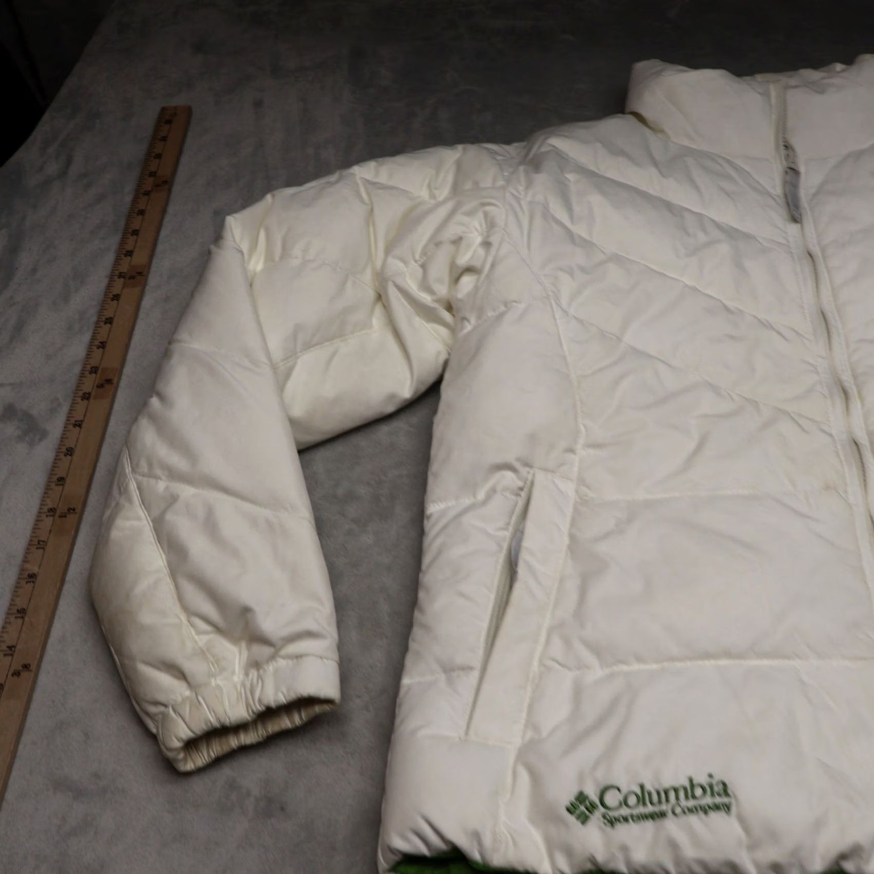 Vintage Columbia Womens Large White Down Insulated Puffer Jacket Size L / US 10 / IT 46 - 2 Thumbnail