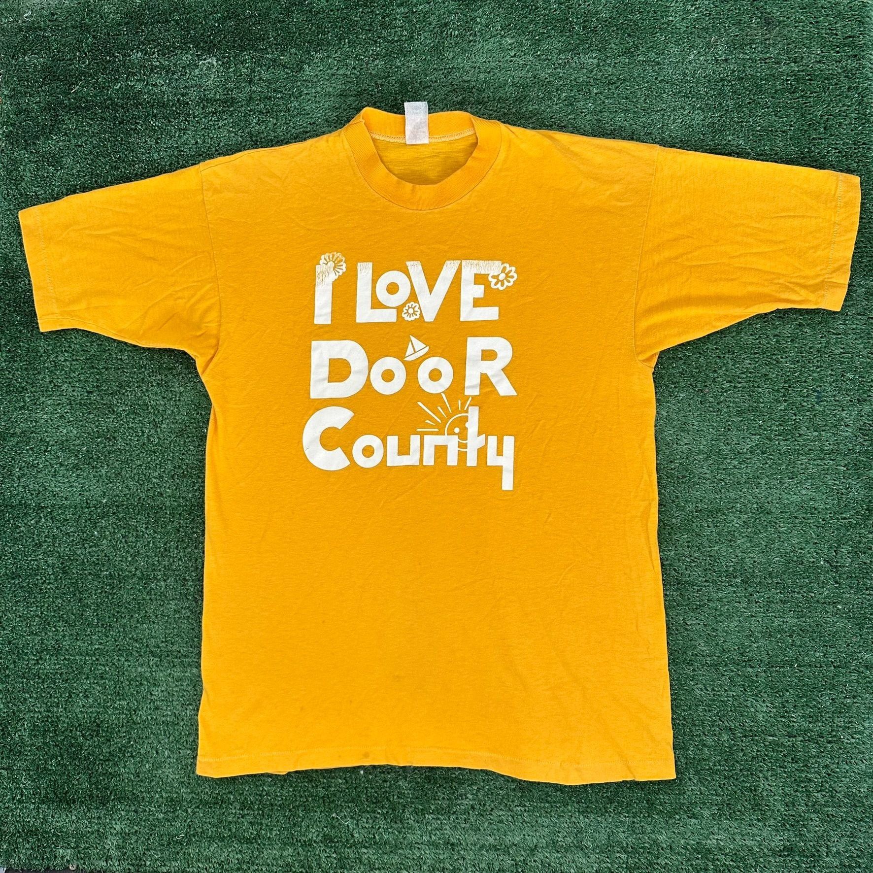Vintage Vintage 70s Door County Wisconsin T-Shirt Single Stitch Pape Size US M / EU 48-50 / 2 - 1 Thumbnail