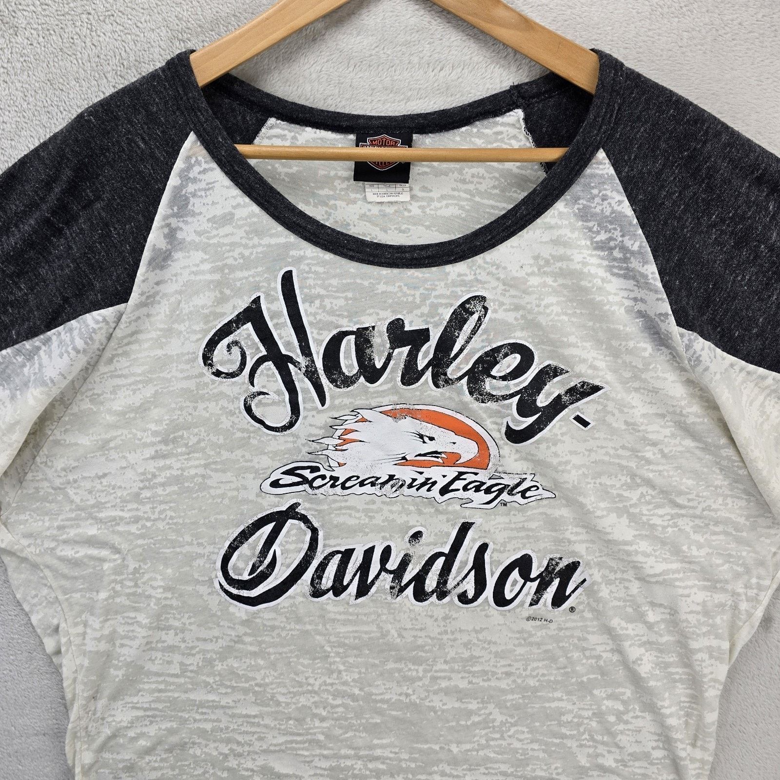 Harley Davidson Harley Davidson Raglan Shirt Large Sheer Screamin Eagle Y2K Size L / US 10 / IT 46 - 2 Thumbnail