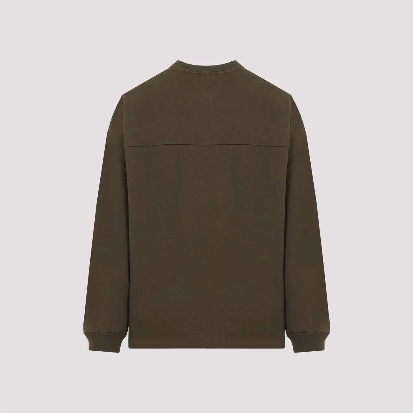 Bottega Veneta o1s1rm1125 Jersey Oversized Long Sleeve T-Shirt in Olive Size US L / EU 52-54 / 3 - 2 Thumbnail