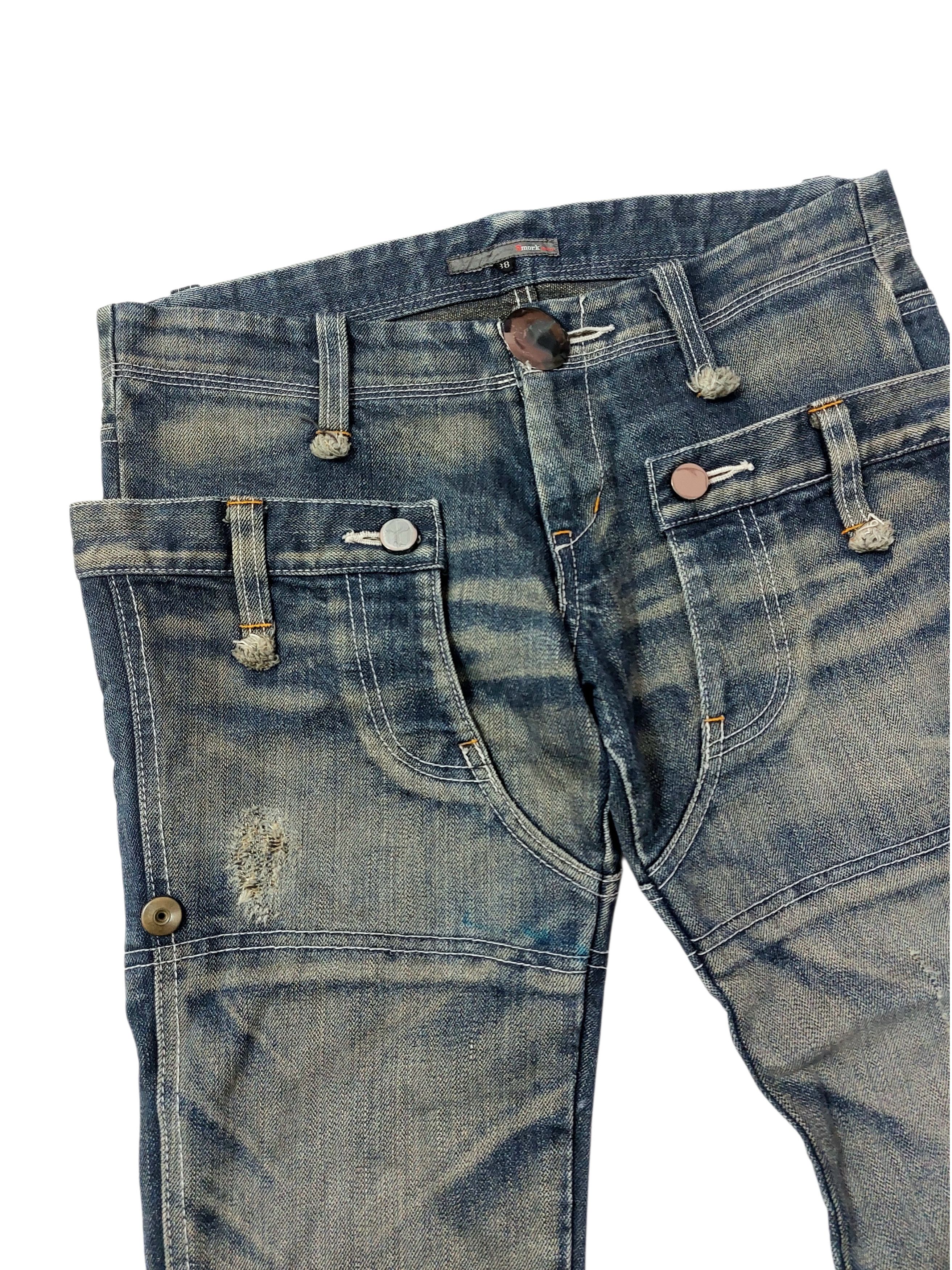 Vintage The Smork Indigo Outlaw Double Waist Jeans Size 31" - 1 Thumbnail