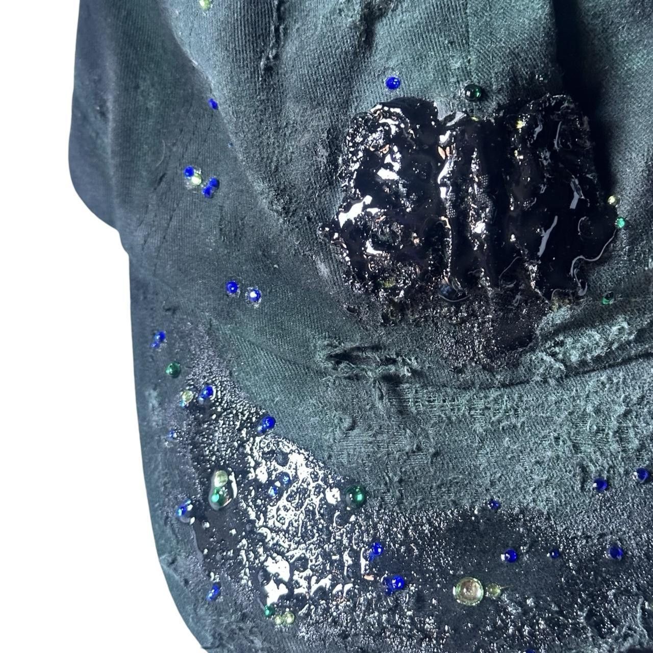 Other ASTROBOI* '818' Green Slick Tar Rhinestone Resin Hat Size ONE SIZE - 1 Thumbnail