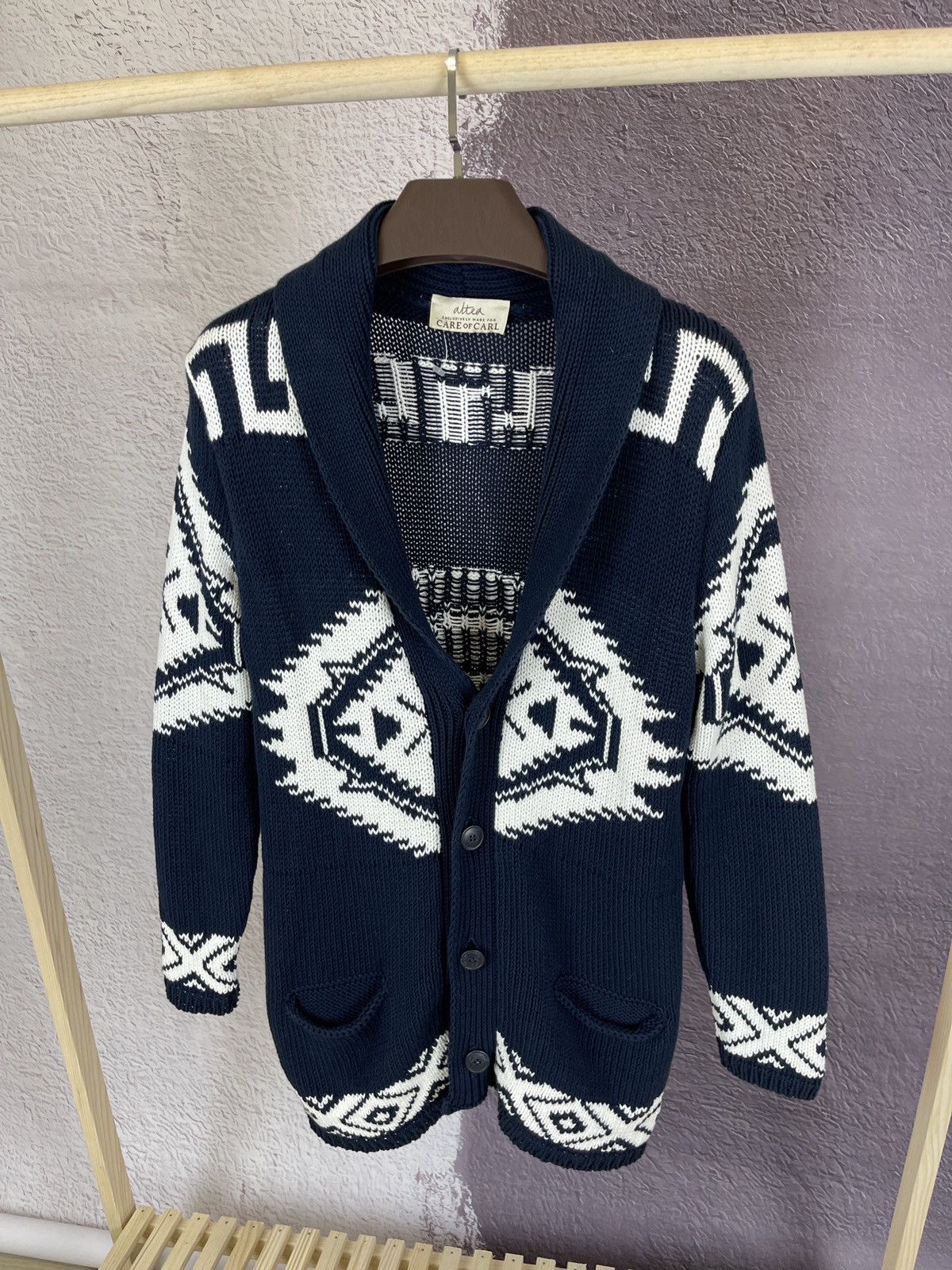 Altea Altea for Care of Carl Aztec pattern knitted cardigan Size US S / EU 44-46 / 1 - 3 Thumbnail