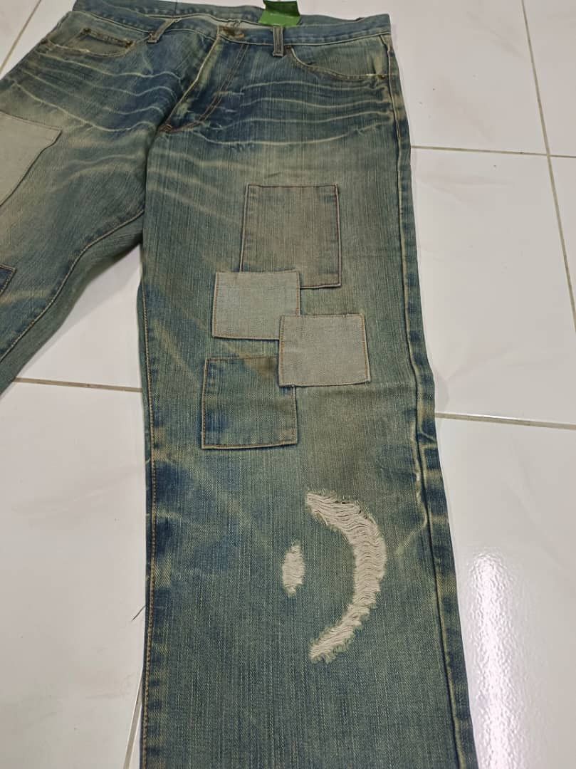 Japanese Brand Plotgate Original Patchwork Denim Jeans Size US 33 - 4 Thumbnail