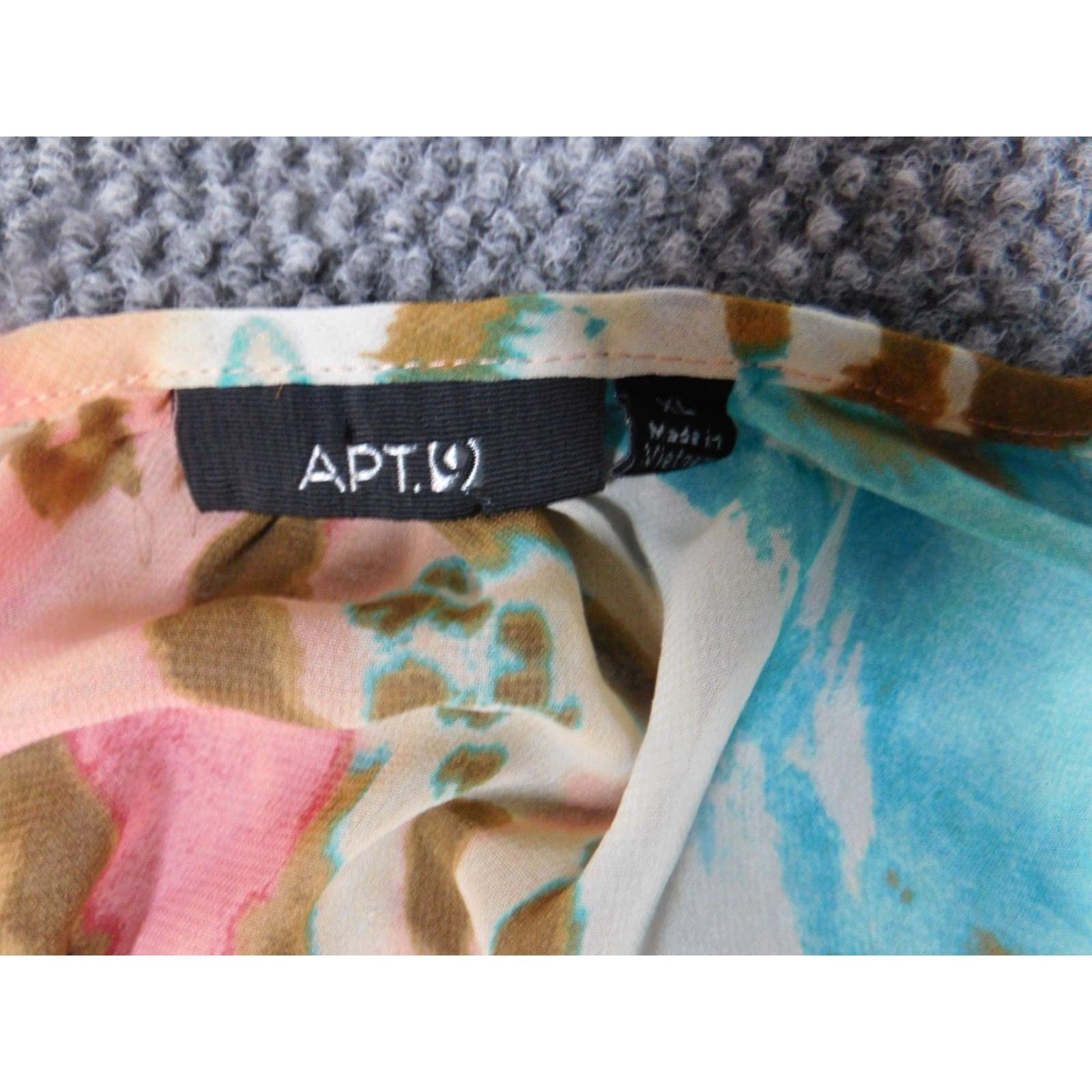 Apt. 9 Apt. 9 Blouse Womens XL Blue Crew Neck 3/4 Sleeve Pullover Stretch Casual Size XL / US 12-14 / IT 48-50 - 5 Thumbnail