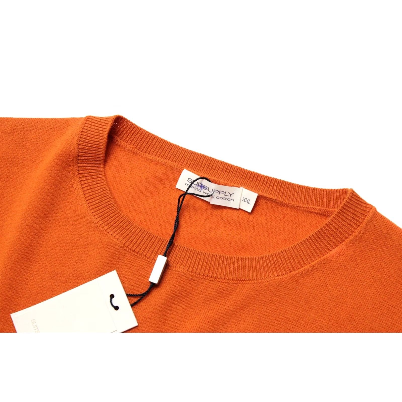 Suitsupply SUITSUPPLY Olympics T-Shirt Women's 2XL Merino Wool Blend Knit Short Sleeve Orange Size XXL / US 16-18 / IT 52-54 - 4 Thumbnail