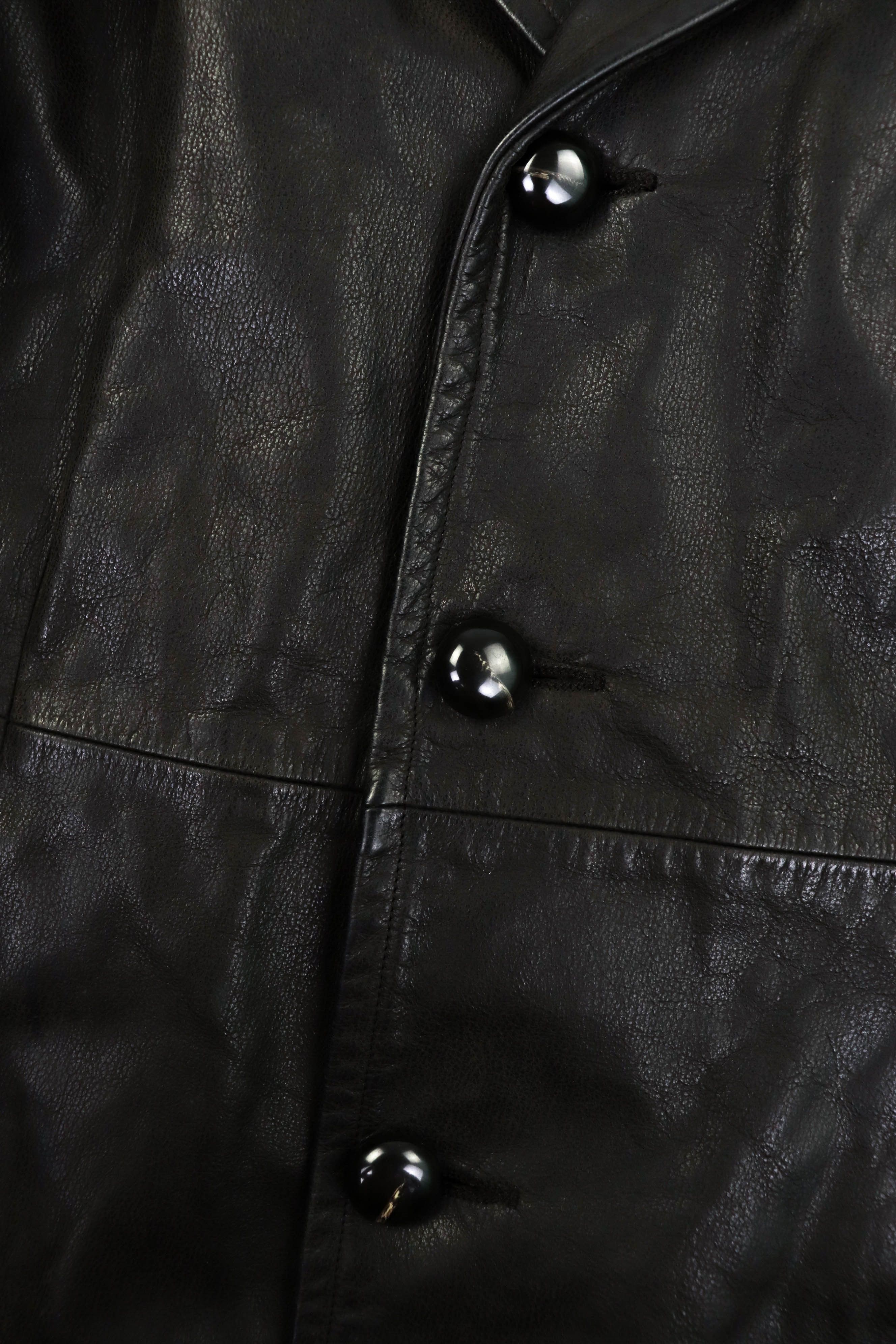 Genuine Leather 2nd Skin by inde Dark Brown Heavy Leather Coat Jacket Size US M / EU 48-50 / 2 - 7 Thumbnail