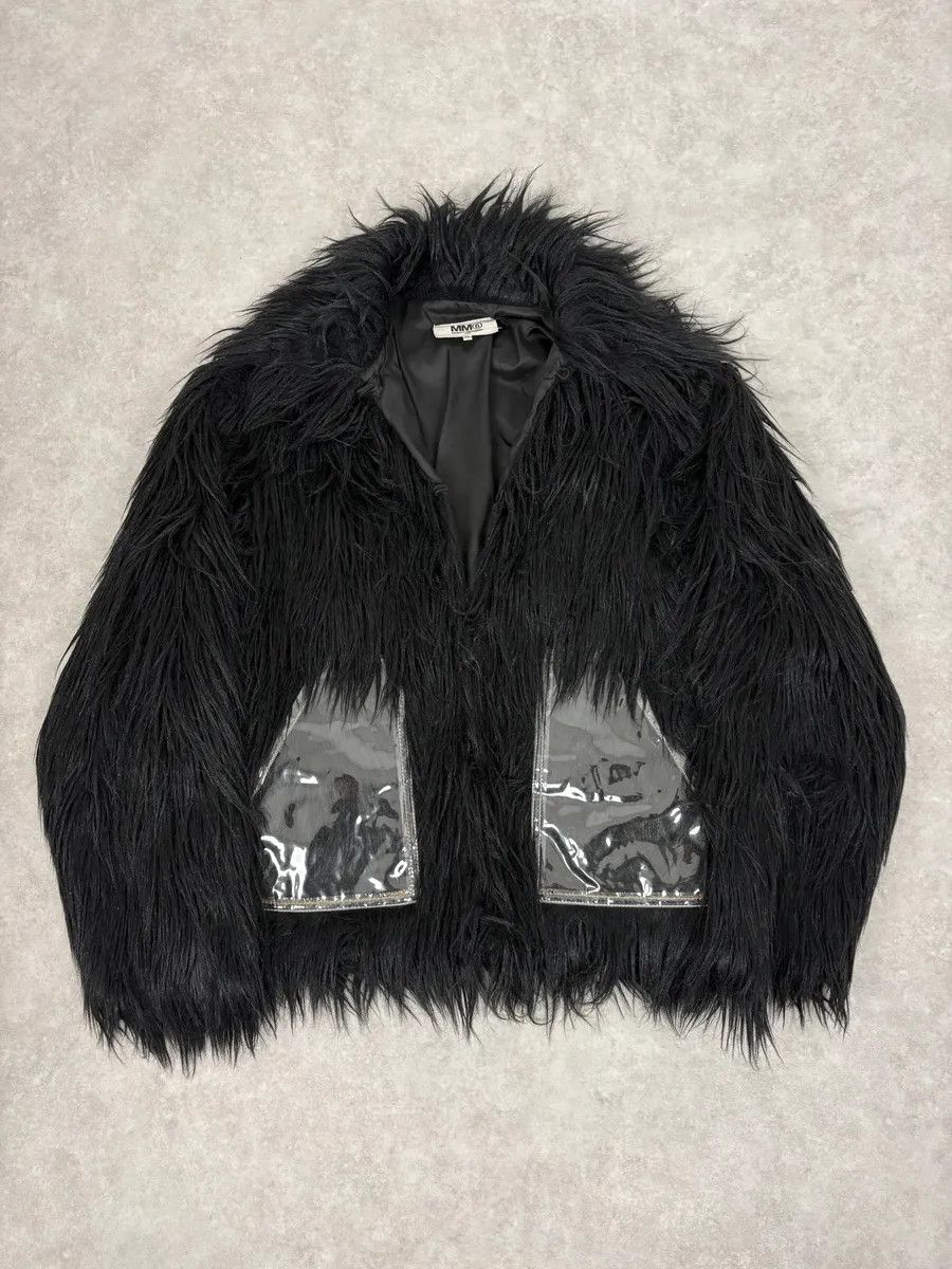 AW2016 Maison Margiela MM6 Black Faux Fur Jacket