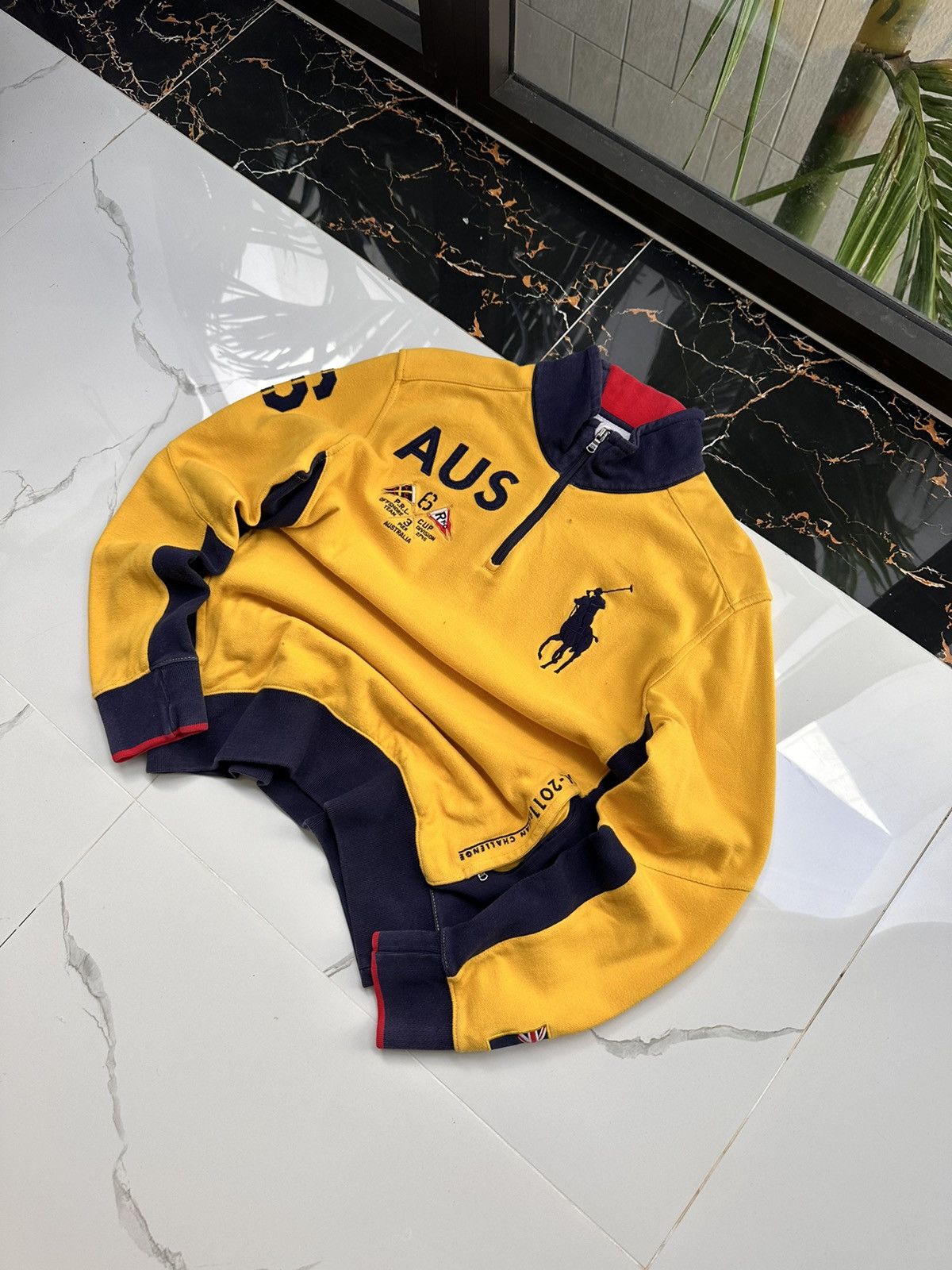 Polo Ralph Lauren × Vintage POLO RALPH LAUREN VINTAGE BIG LOGO ZIP SWEATSHIRT Size US L / EU 52-54 / 3 - 3 Thumbnail