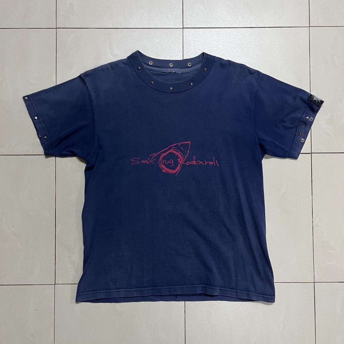 Seditionaries × Vintage Vintage Sex Drug Rocknroll Studded T Shirt Size US XS / EU 42 / 0 - 2 Thumbnail