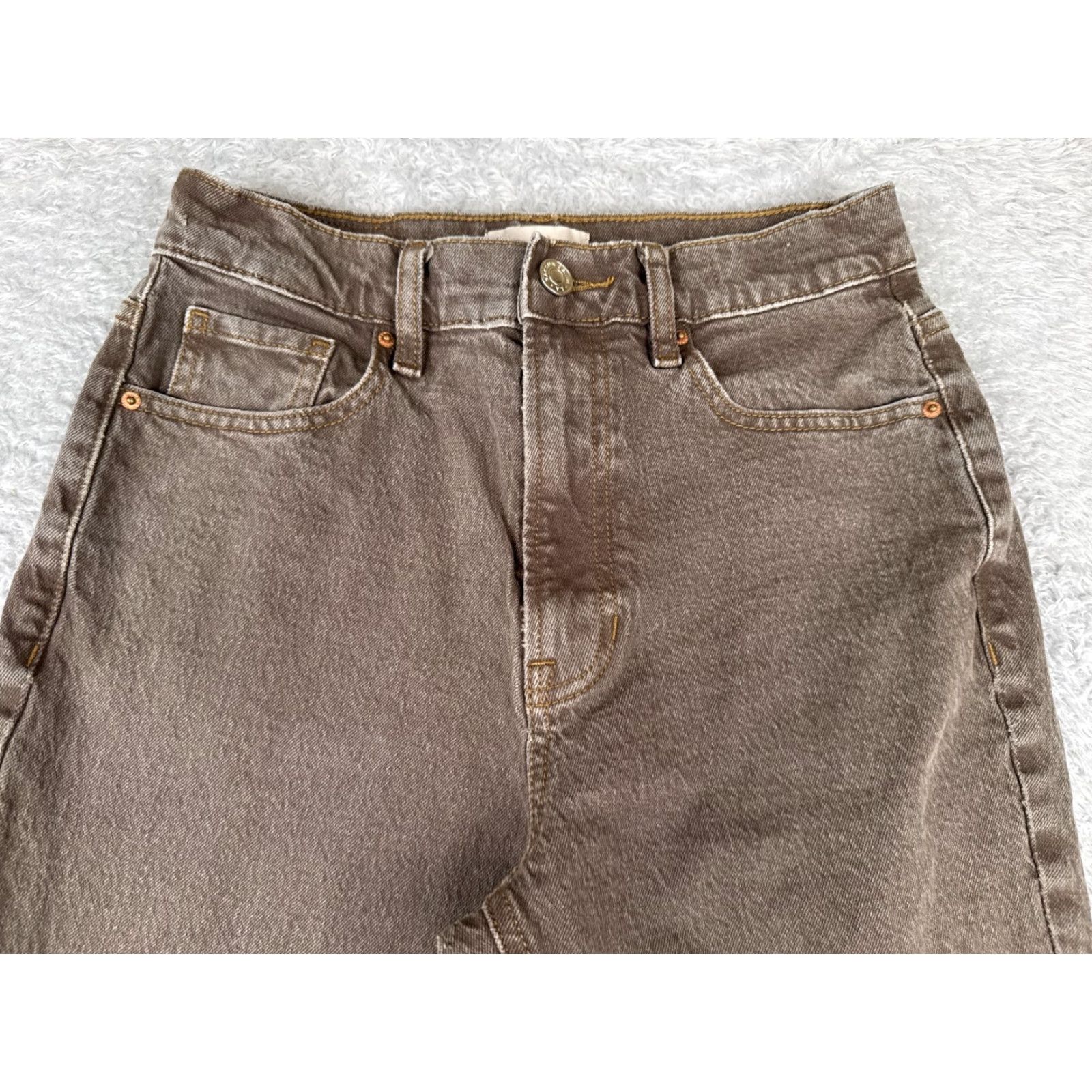 Pacsun Pacsun Jeans Womens 25 Brown Denim Stretch High Rise Bootcut Cotton Blend 25x29 Size 42" / US 20 - 4 Thumbnail