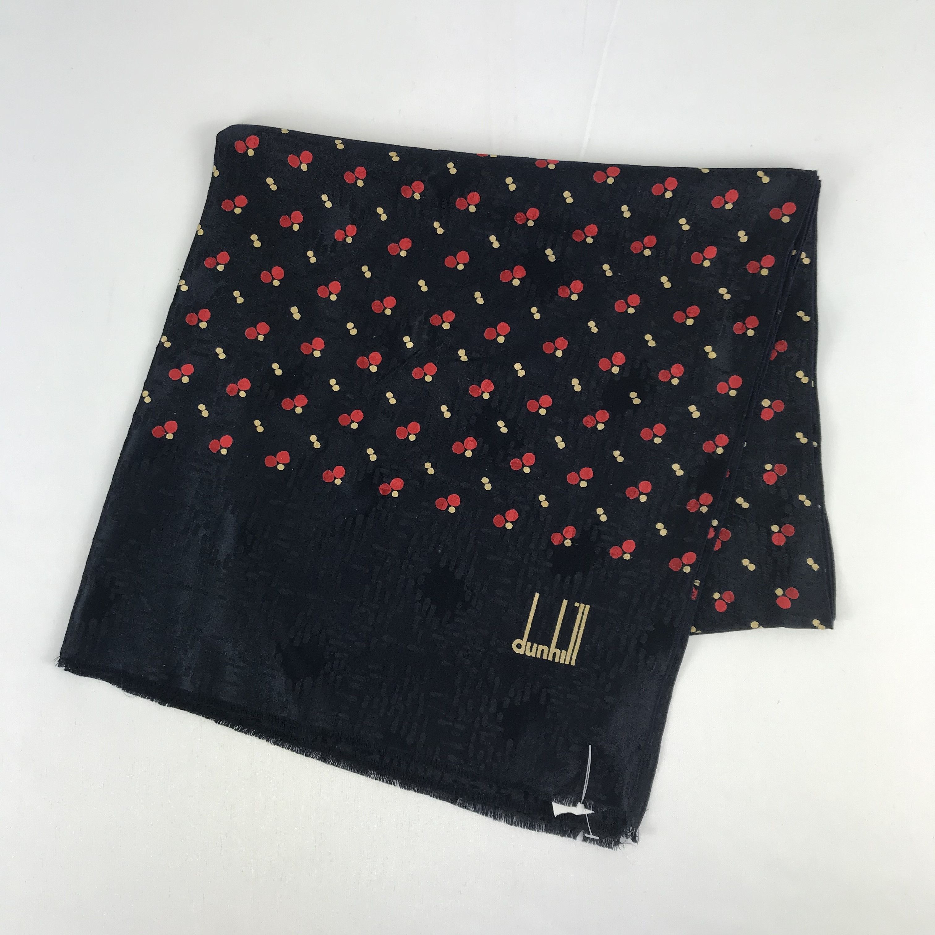 Alfred Dunhill Vintage Alfred Dunhill Scarf Silk Muffler Wool Scarves Size ONE SIZE - 3 Thumbnail