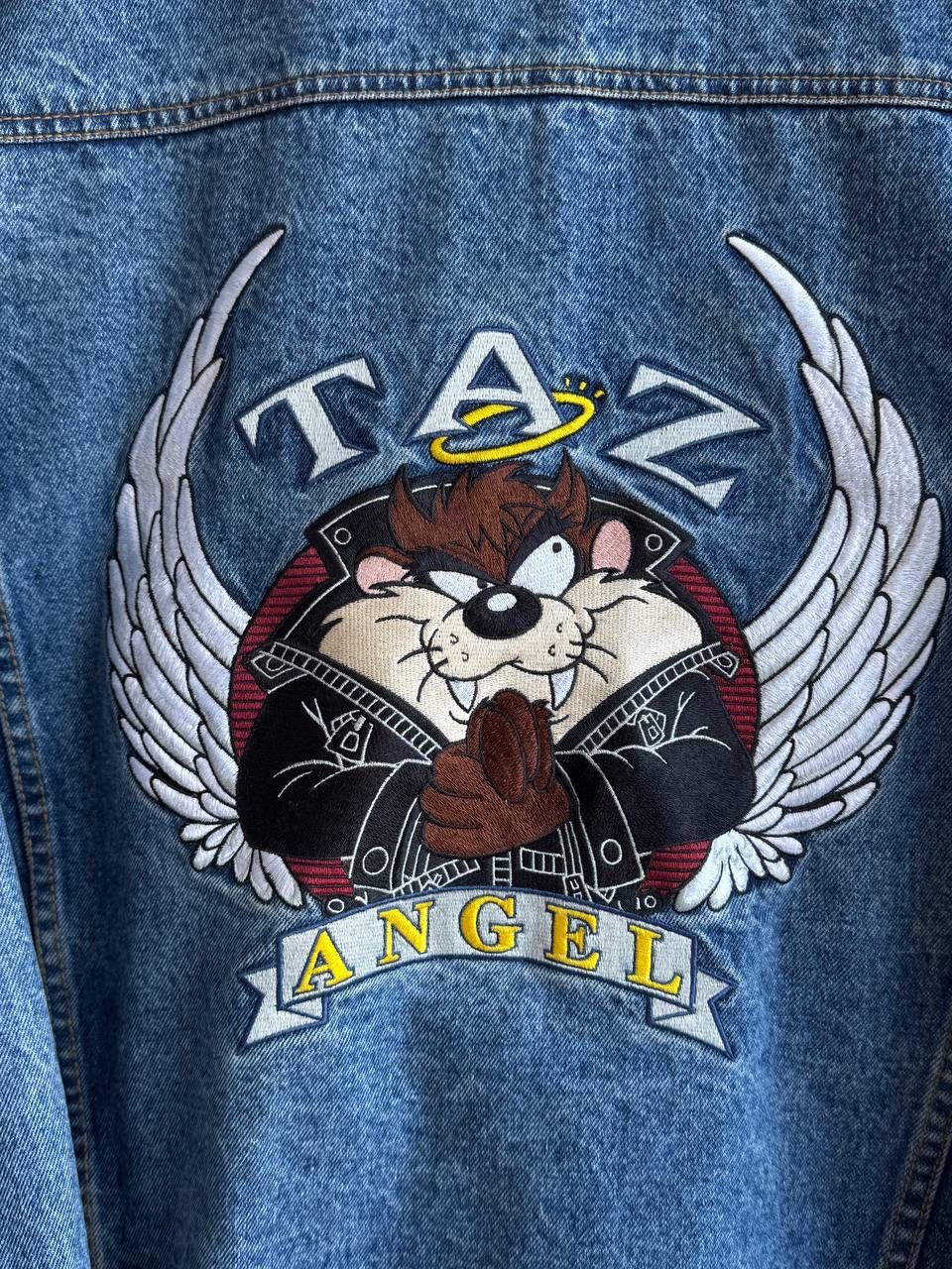 Warner Bros WARNER Bros 1996 TAZ ANGEL denim jacket size XL looney tunes Size US XL / EU 56 / 4 - 13 Thumbnail