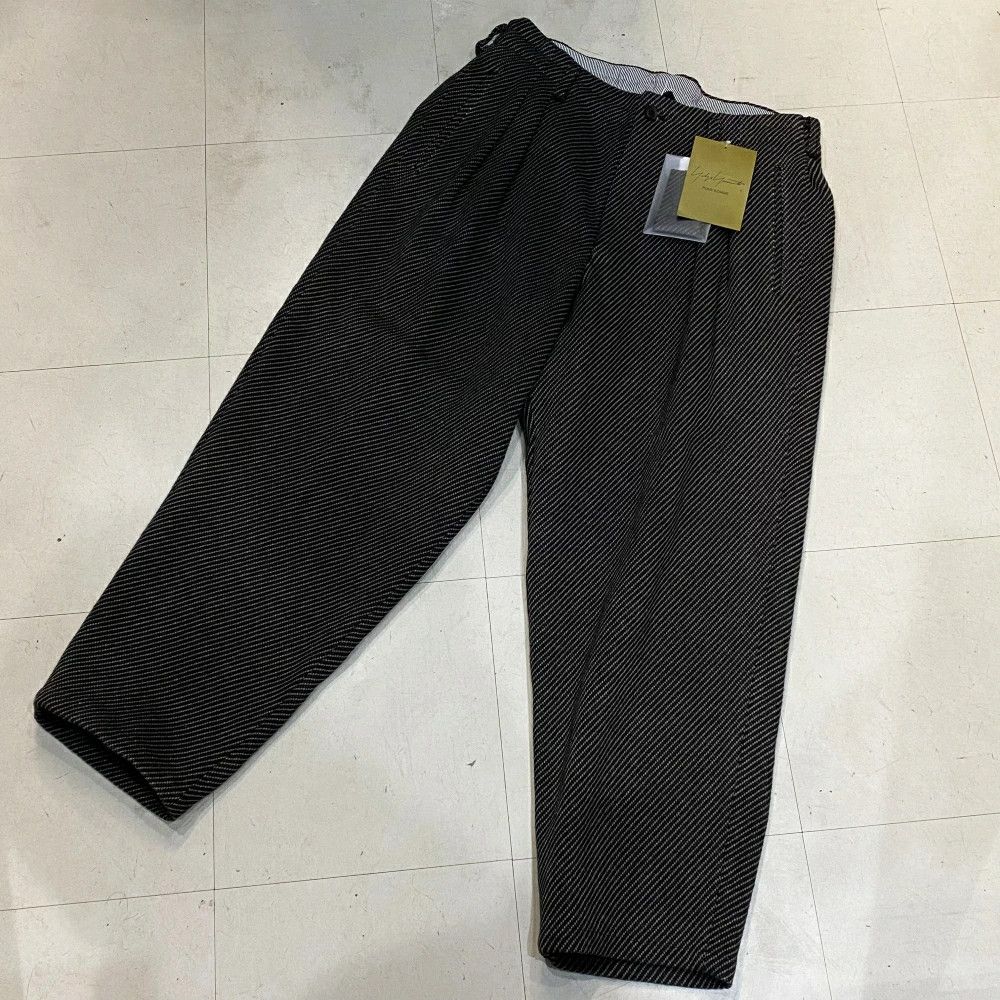 Yohji Yamamoto POUR HOMME 24aw W/L DOBBY TWEED INK 2TUCK TWILL 