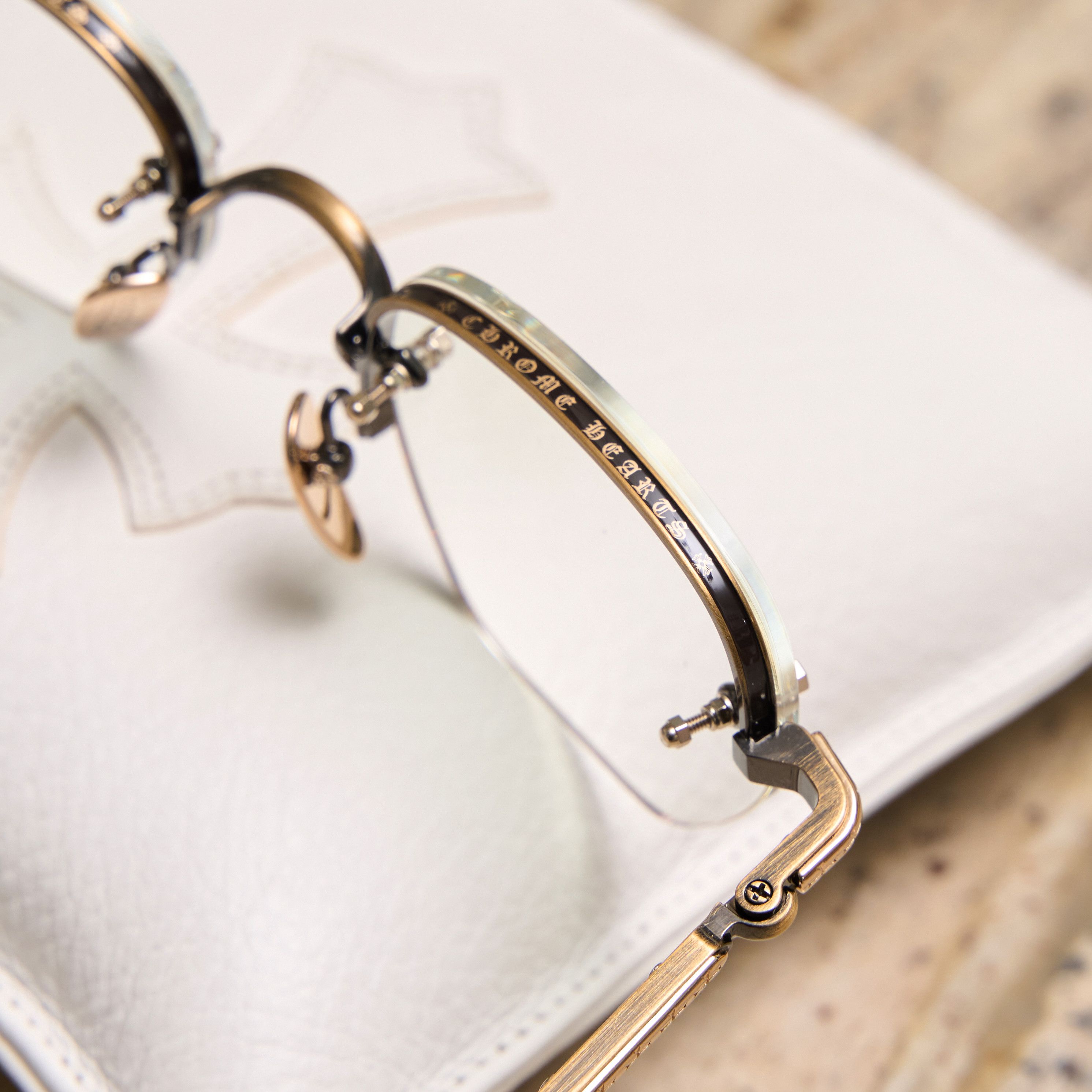 Chrome Hearts CHROME HEARTS FROSTED Antique Gold/Dark Tortoise Size ONE SIZE - 4 Thumbnail