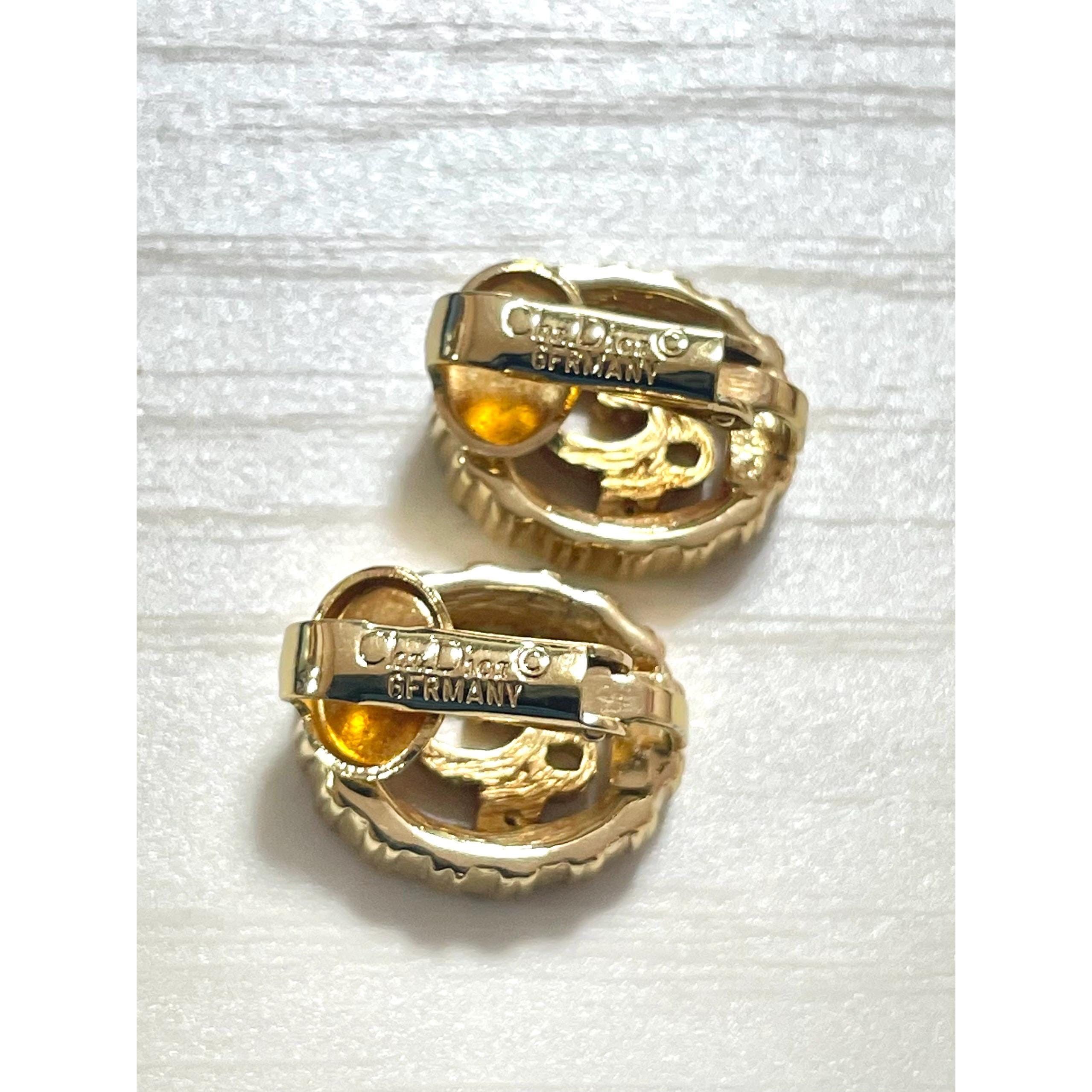 Dior Vintage Christian Dior earrings with rhinestone crystals. Size ONE SIZE - 6 Thumbnail