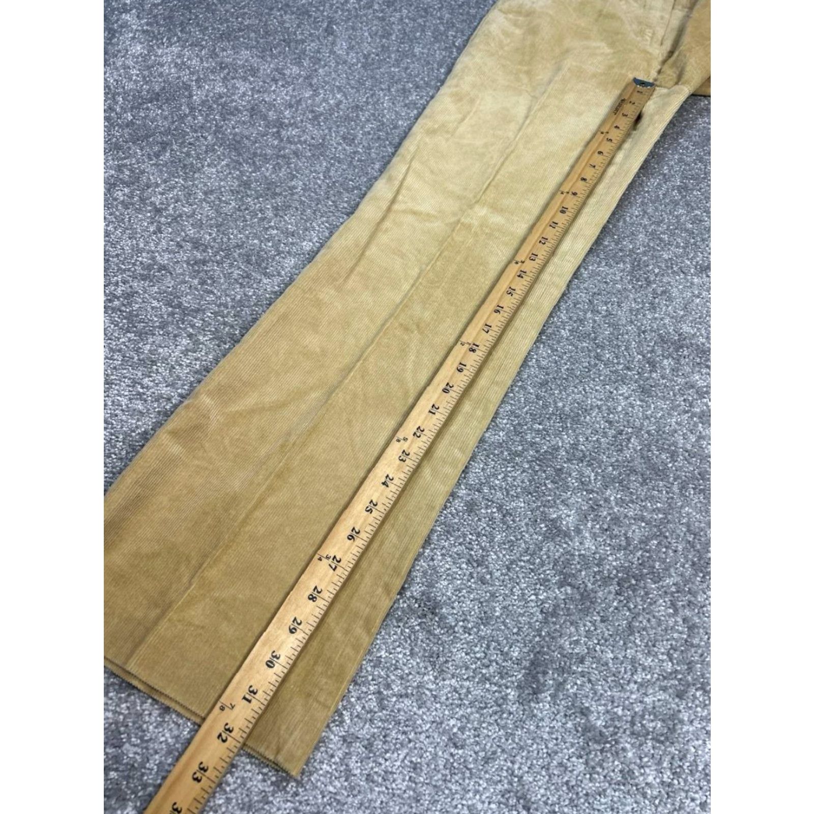 Brooks Brothers Brooks Brothers Corduroy Pants Womens 4 Beige Cotton Wide Leg Mid Rise Stretch Waist 28 Inseam 32 Flat Front Regular Style Dress Pants Vintage No Size 27" / US 4 / IT 40 - 4 Thumbnail