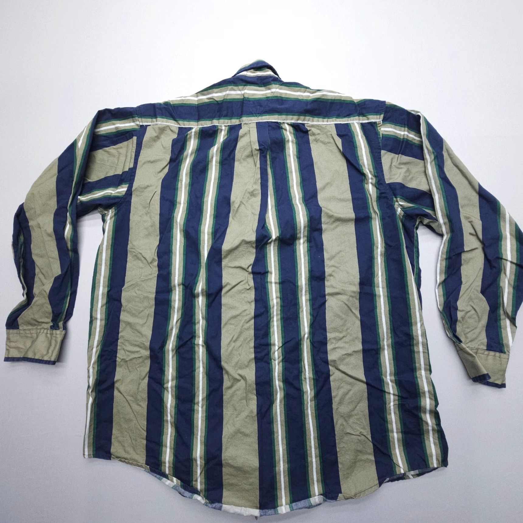 Vintage VINTAGE Salmon River Traders Shirt Mens 2XLT Striped Twill Work Western Size US XXL / EU 58 / 5 - 2 Thumbnail