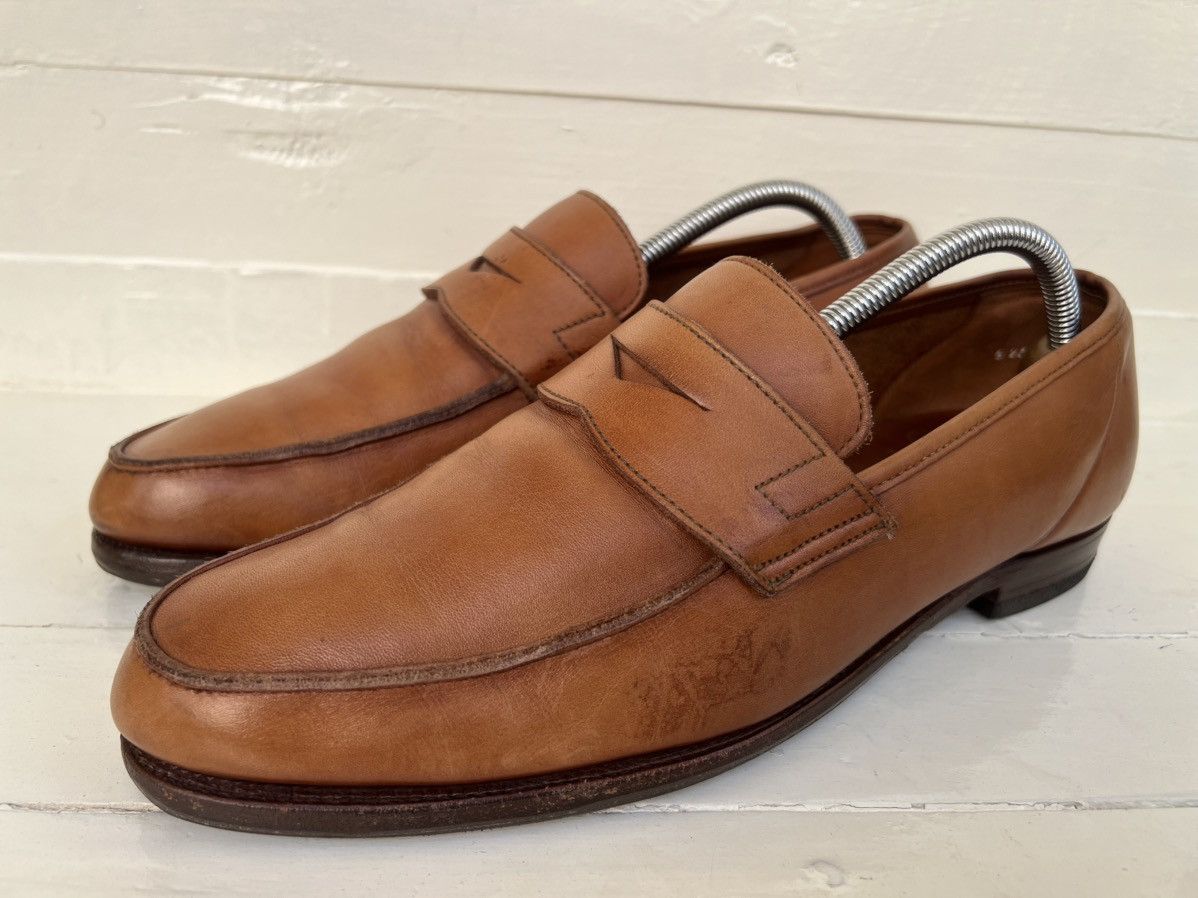 Crockett & Jones Crockett & Jones SELSEY Brown Leather Penny Loafers Shoes Size US 9 / EU 42 - 3 Thumbnail
