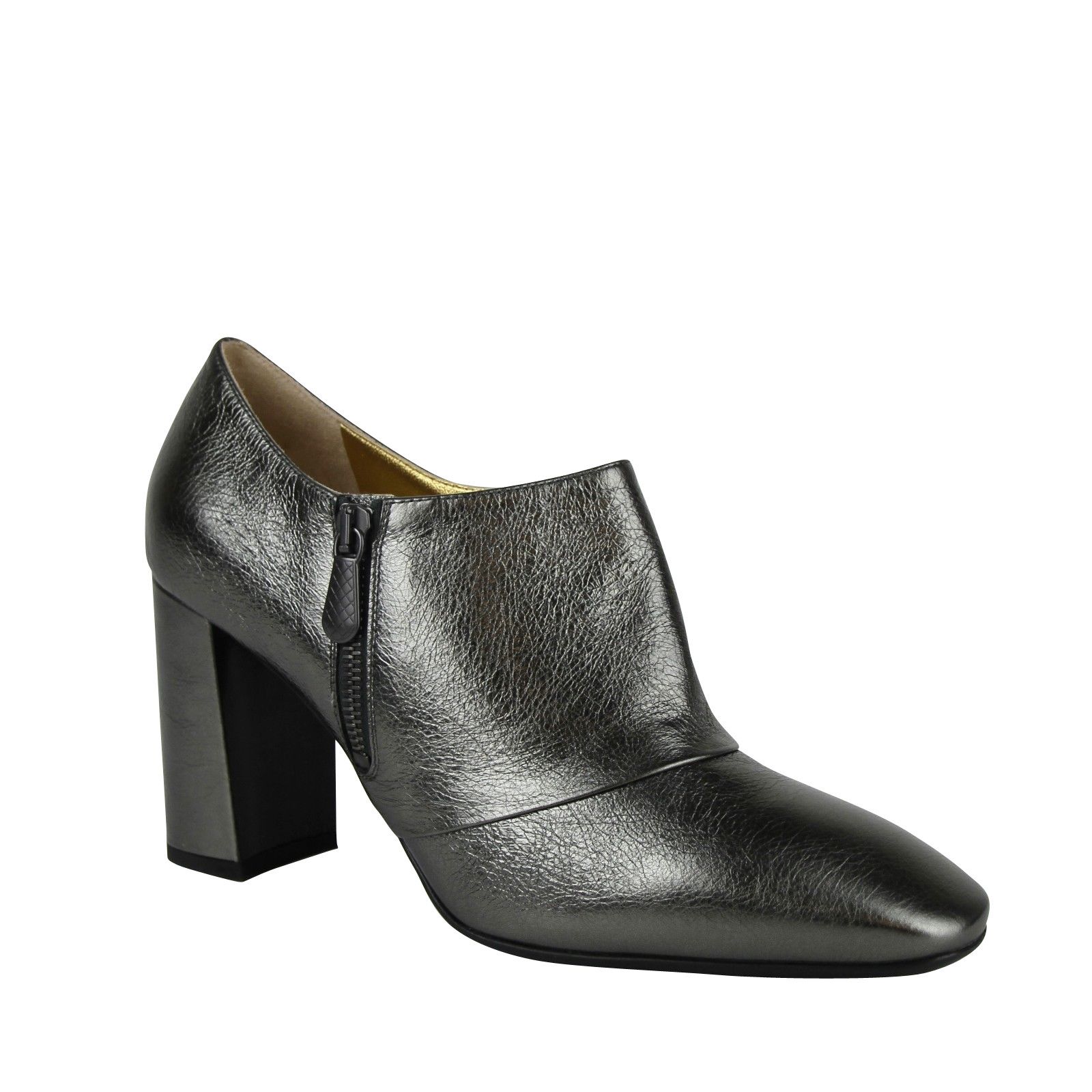 Bottega Veneta Women's Ankle Grey Metallic Leather Booties (40.5 G / 10.5 Size US 10.5 / IT 40.5 - 1 Thumbnail
