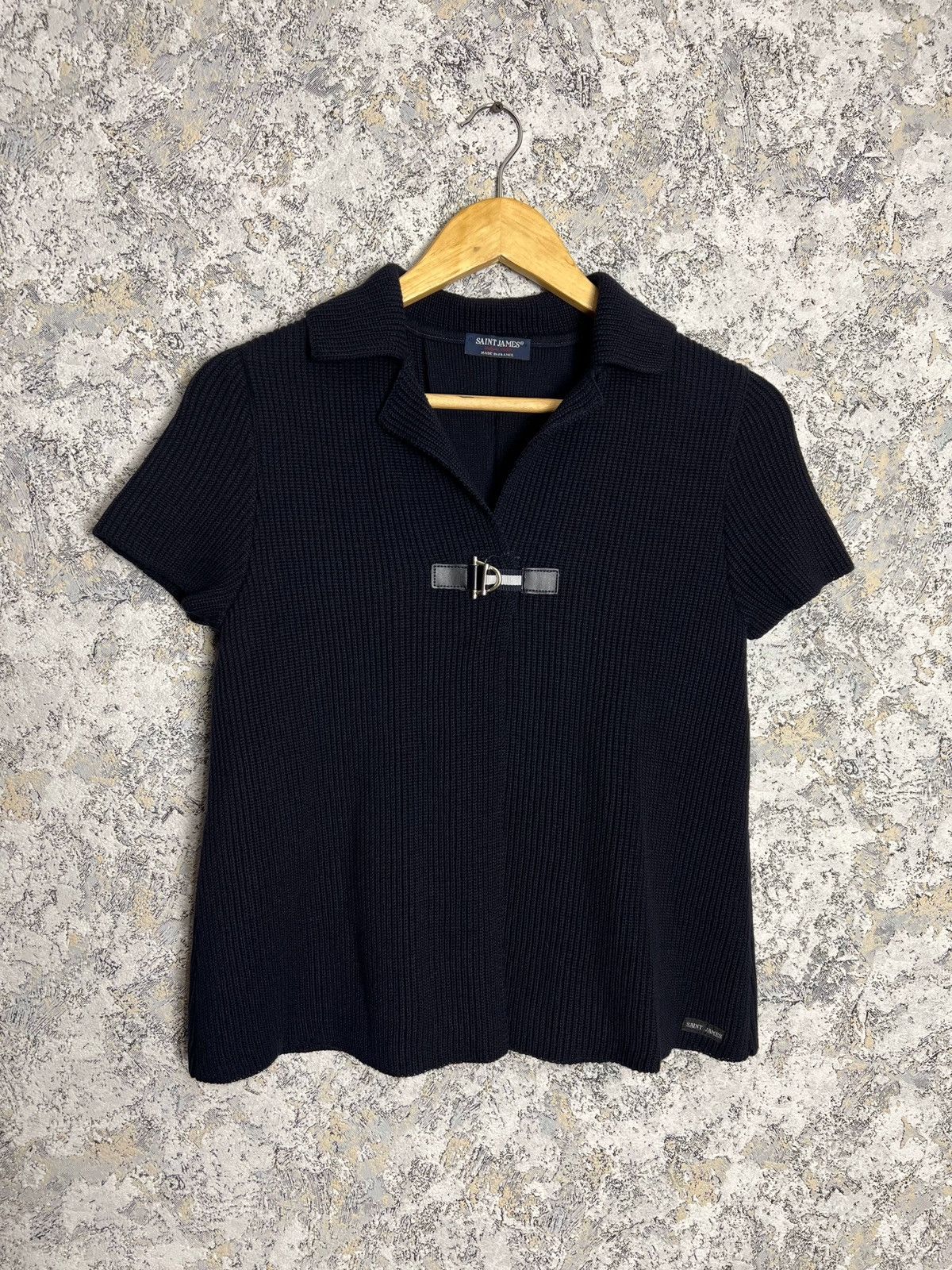 Saint James × Vintage Saint James Size USA 4 Knitted Cardigan Collared Sweater Size S / US 4 / IT 40 - 1 Thumbnail