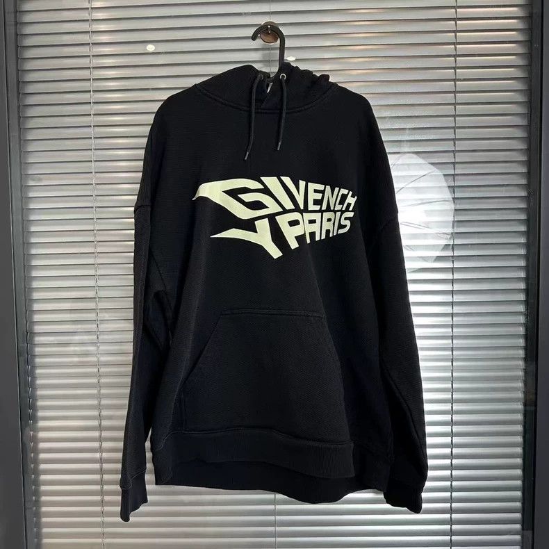 Givenchy givenchy black logo hooded sweatshirt-dmc Size US XL / EU 56 / 4 - 1 Thumbnail