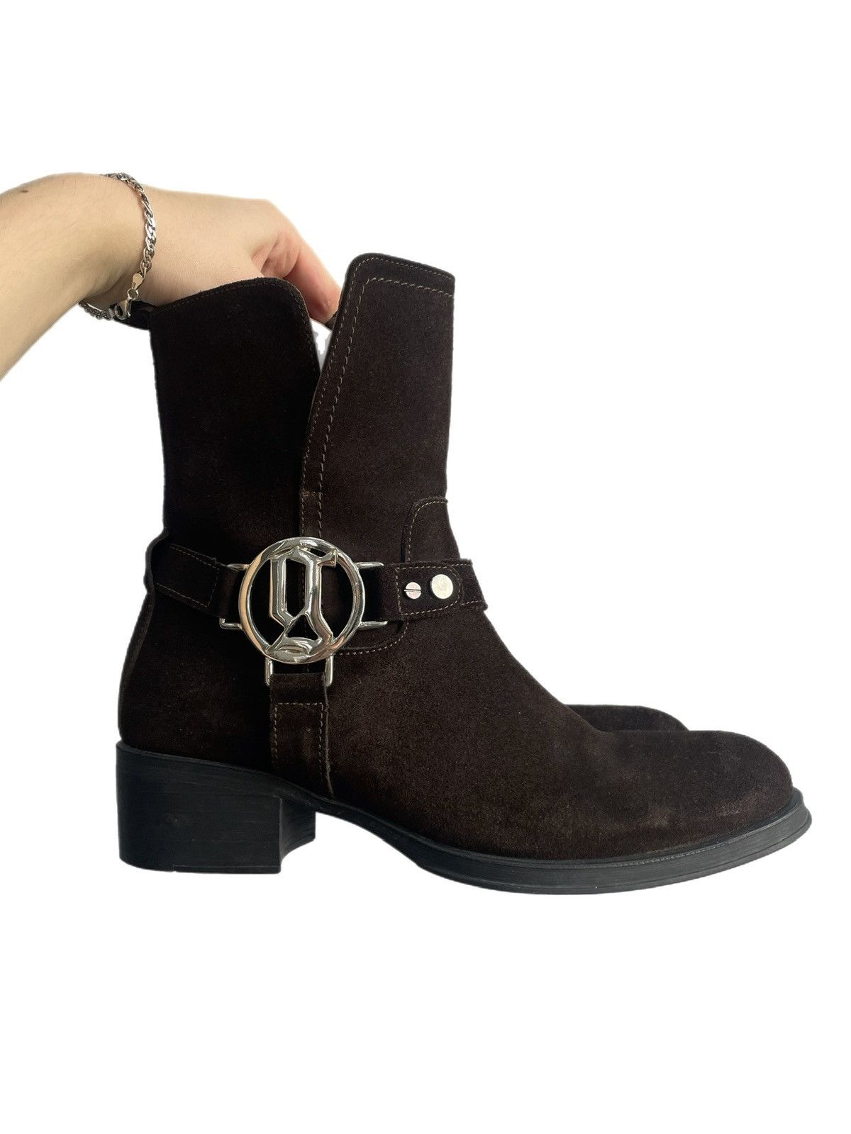 John Galliano Last drop✅✅galliano suede buckle boots western cowboy y2k Size US 8 / EU 41 - 1 Thumbnail