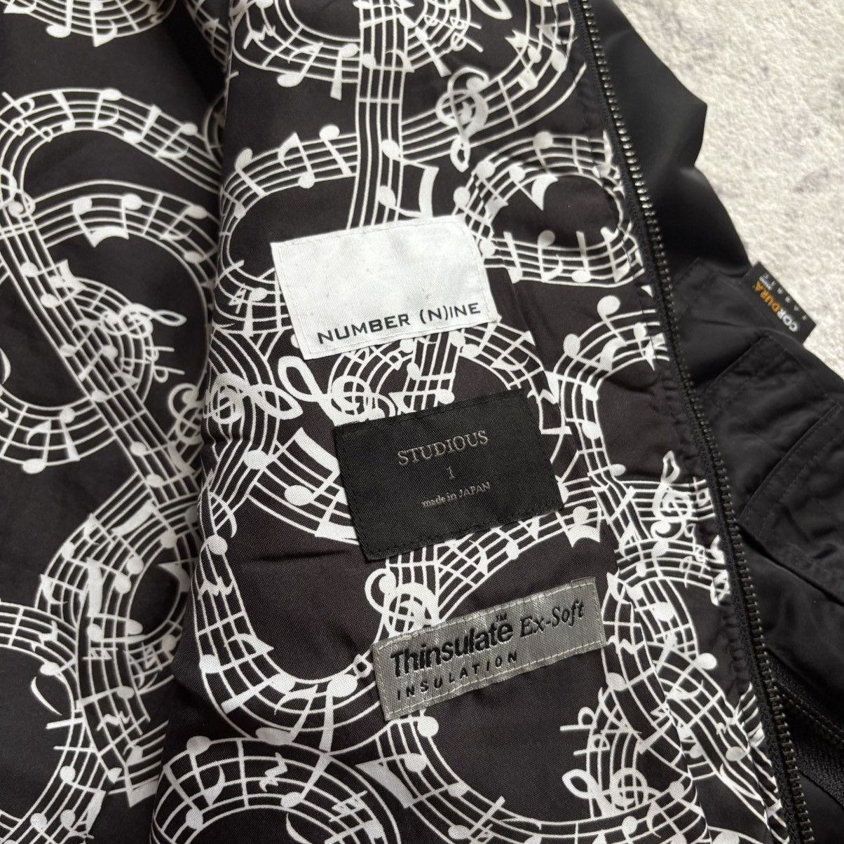 Number (N)ine Number (N)ine Musical Note Lined MA-1 Bomber Jacket | Size 1 Size US S / EU 44-46 / 1 - 8 Thumbnail