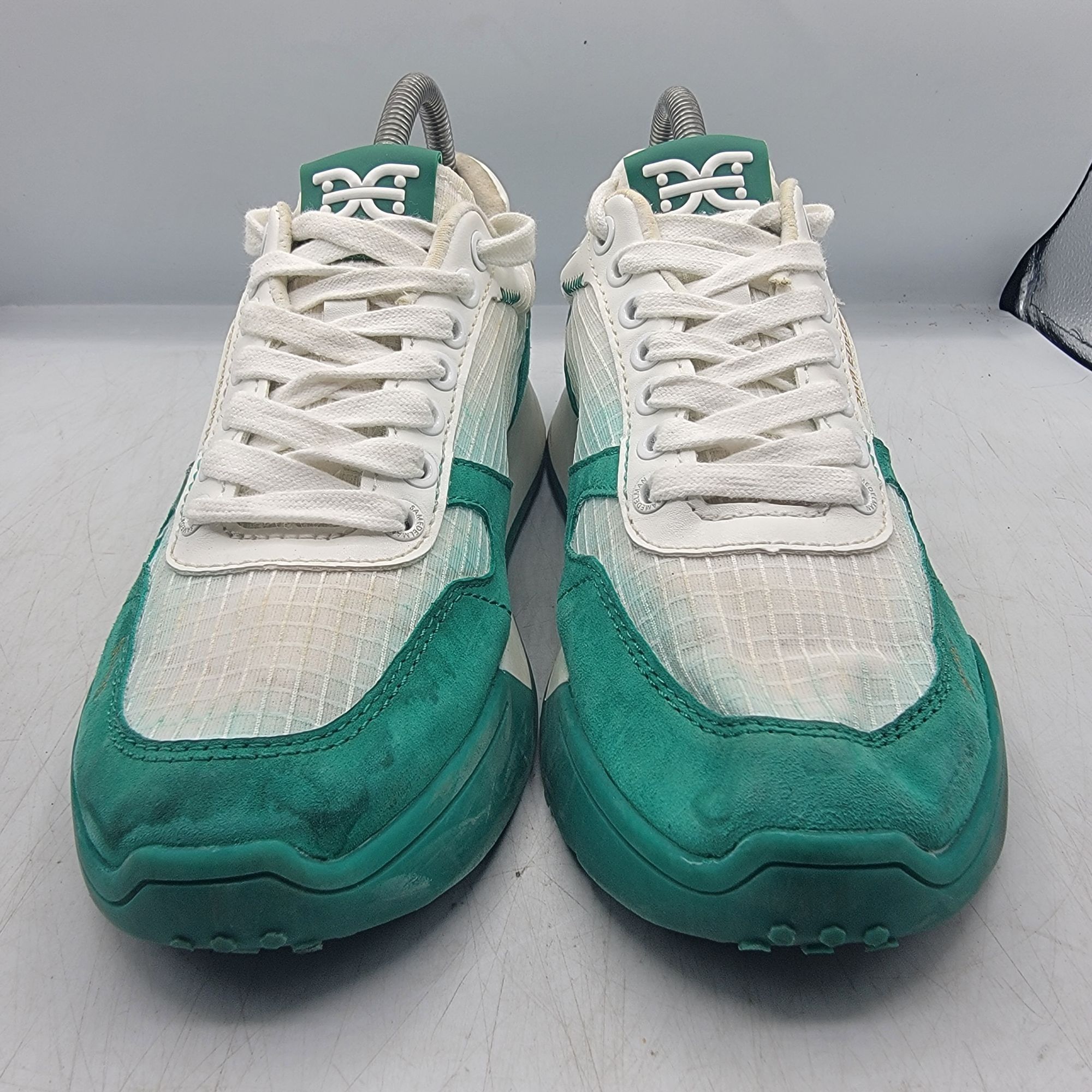 Sam Edelman Sam Edelman Layla Womens 8.5M Green White Sneaker Shoes Walk Size US 8.5 / IT 38.5 - 2 Thumbnail