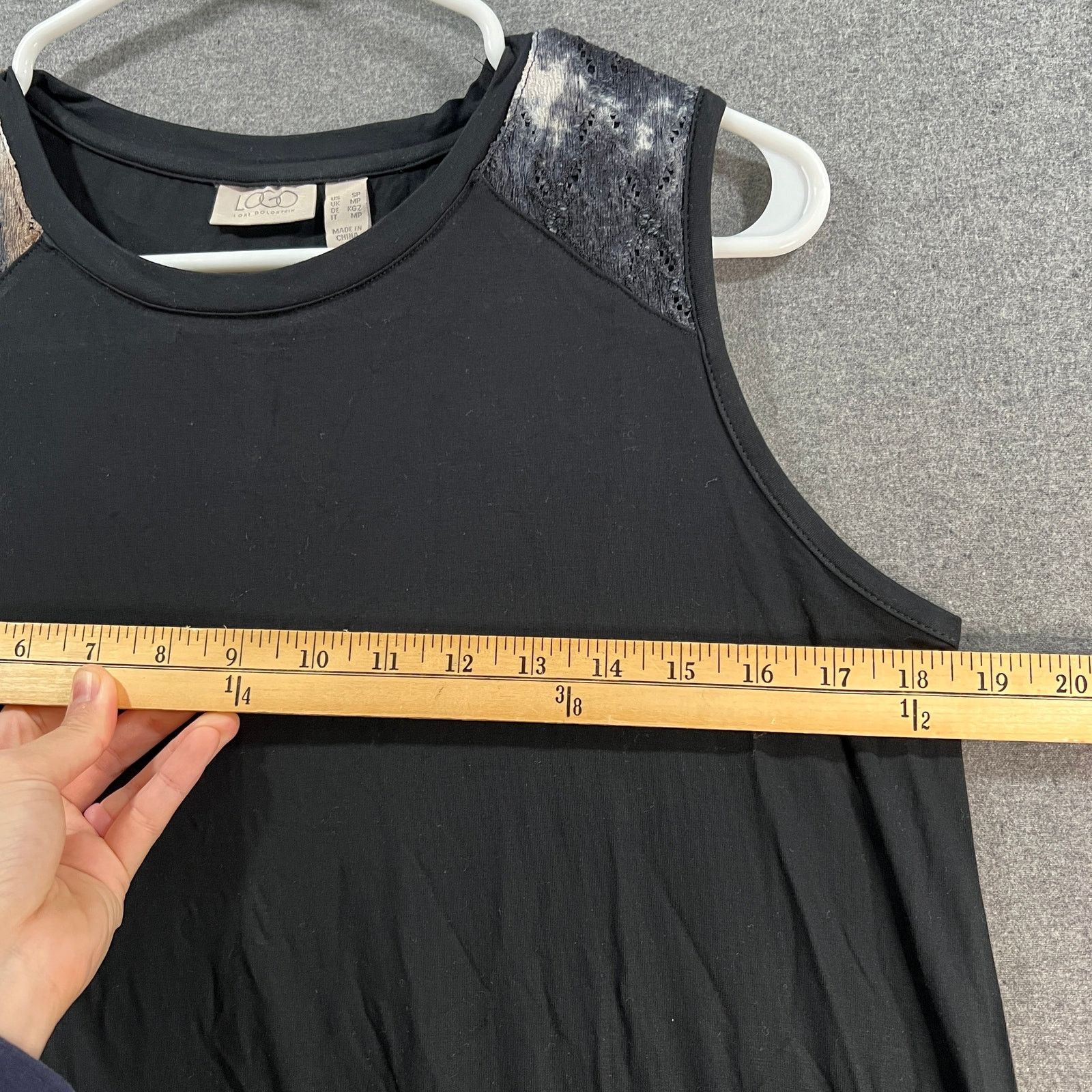 Other LOGO by Lori Goldstein Petite Rayon Dress with Tie-Dye Hem Size S / US 4 / IT 40 - 8 Thumbnail