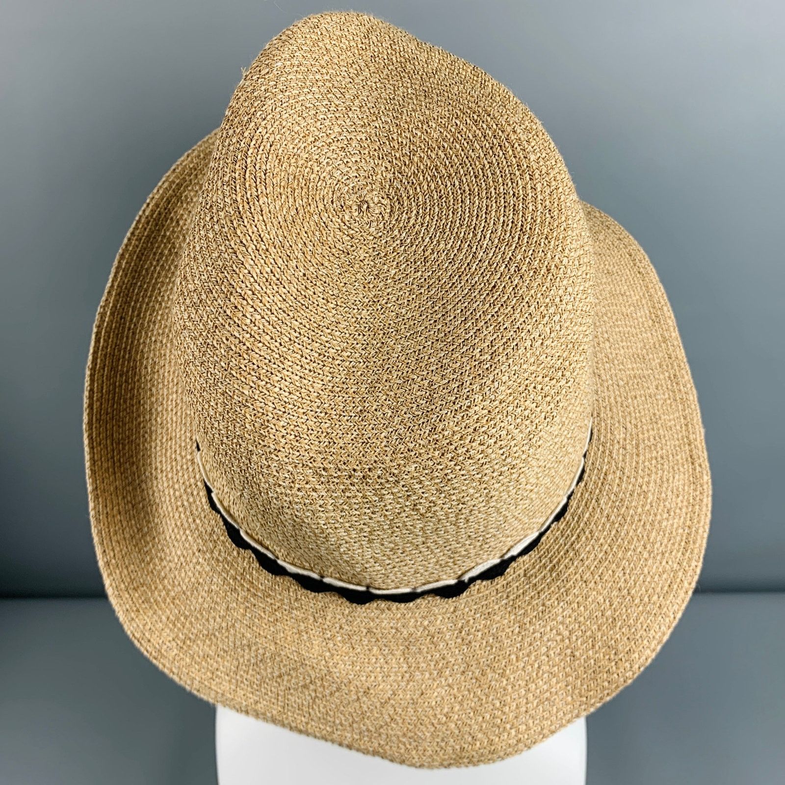 Eugenia Kim EUGENIA KIM Beige Natural Woven Toyo Paper Cotton Hat Size ONE SIZE - 4 Thumbnail