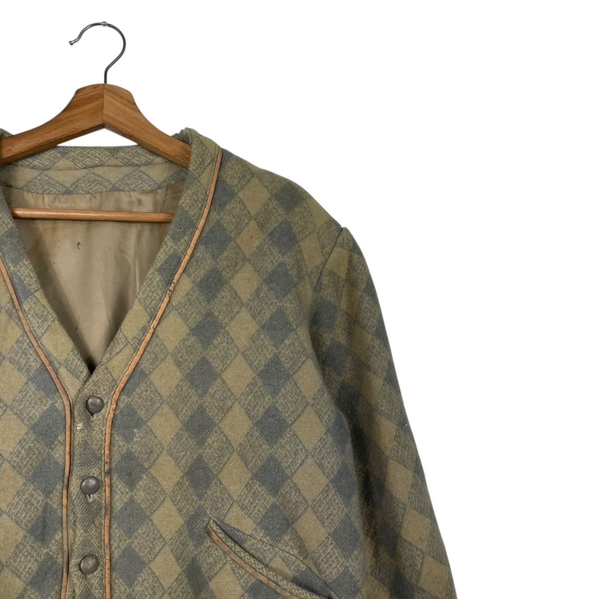 BIGI Men's Bigi Argyle Cardigan Jacket Size US M / EU 48-50 / 2 - 5 Thumbnail