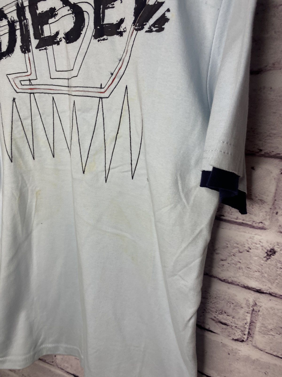 Diesel MENS T-Shirt Diesel Vintage Rare 90s Overprint Logo Tee Size US M / EU 48-50 / 2 - 4 Thumbnail