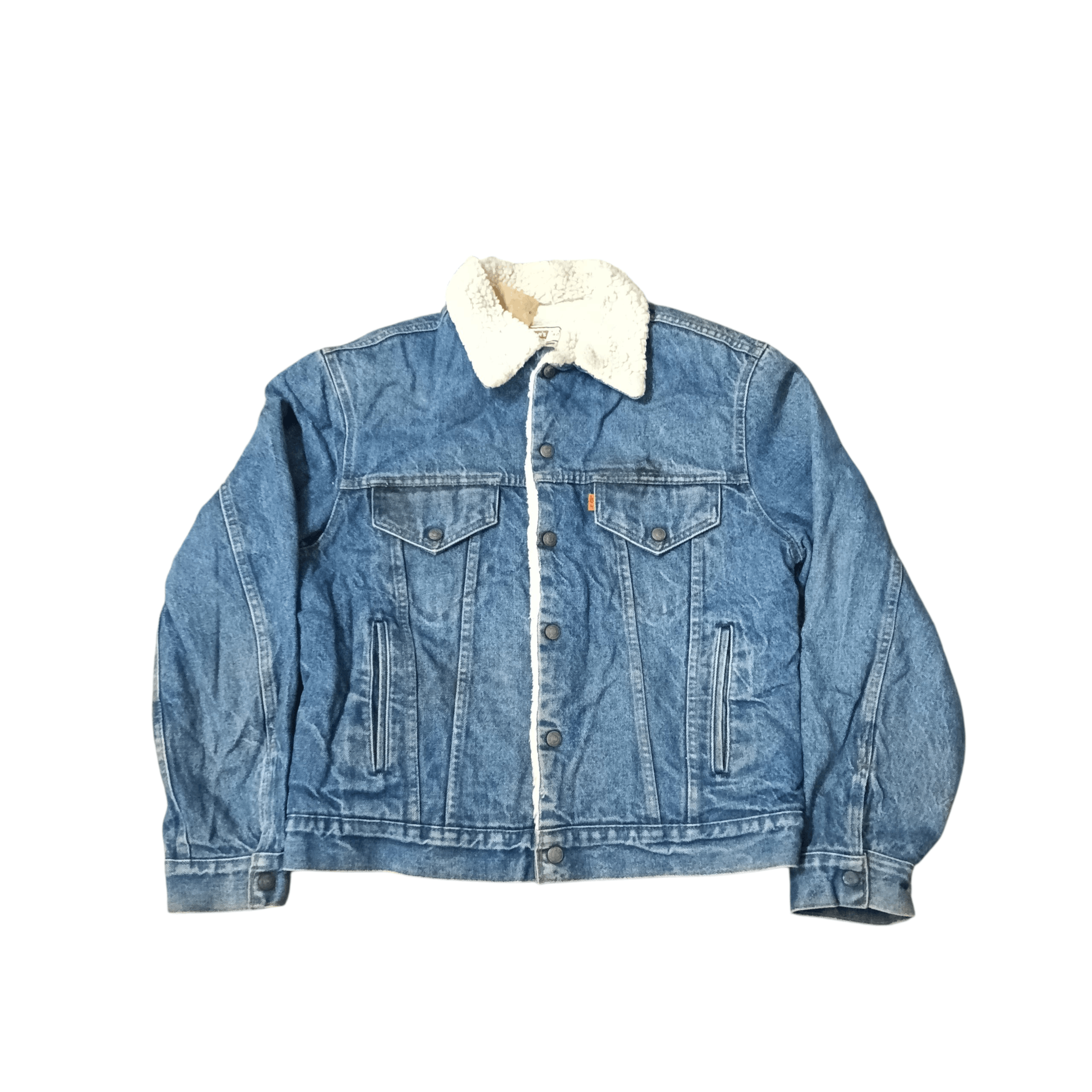 Levi's Vintage 70s Levis Trucker Sherpa Jacket Size US M / EU 48-50 / 2 - 1 Thumbnail
