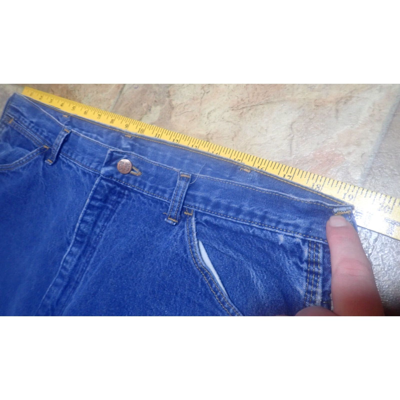 Wrangler VINTAGE Wrangler Big Ben Carpenter Pants Made in USA Work Jeans Blue 38x29 Unisex Adults Size US 38 / EU 54 - 7 Thumbnail